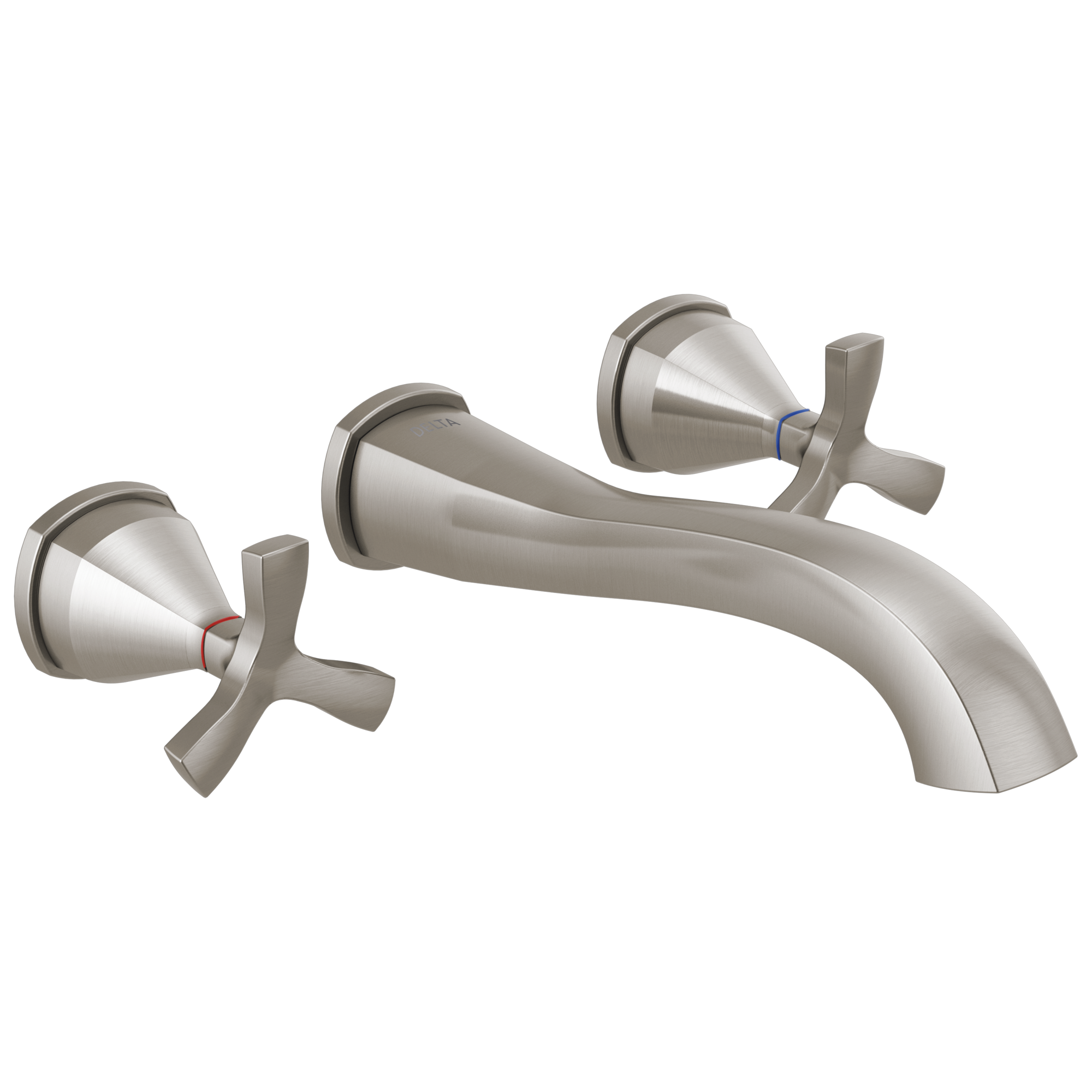 Delta Faucet Stryke Two Handle Wall Mount Bathroom Faucet Trim Without Pop-up Drain - Lumicoat...