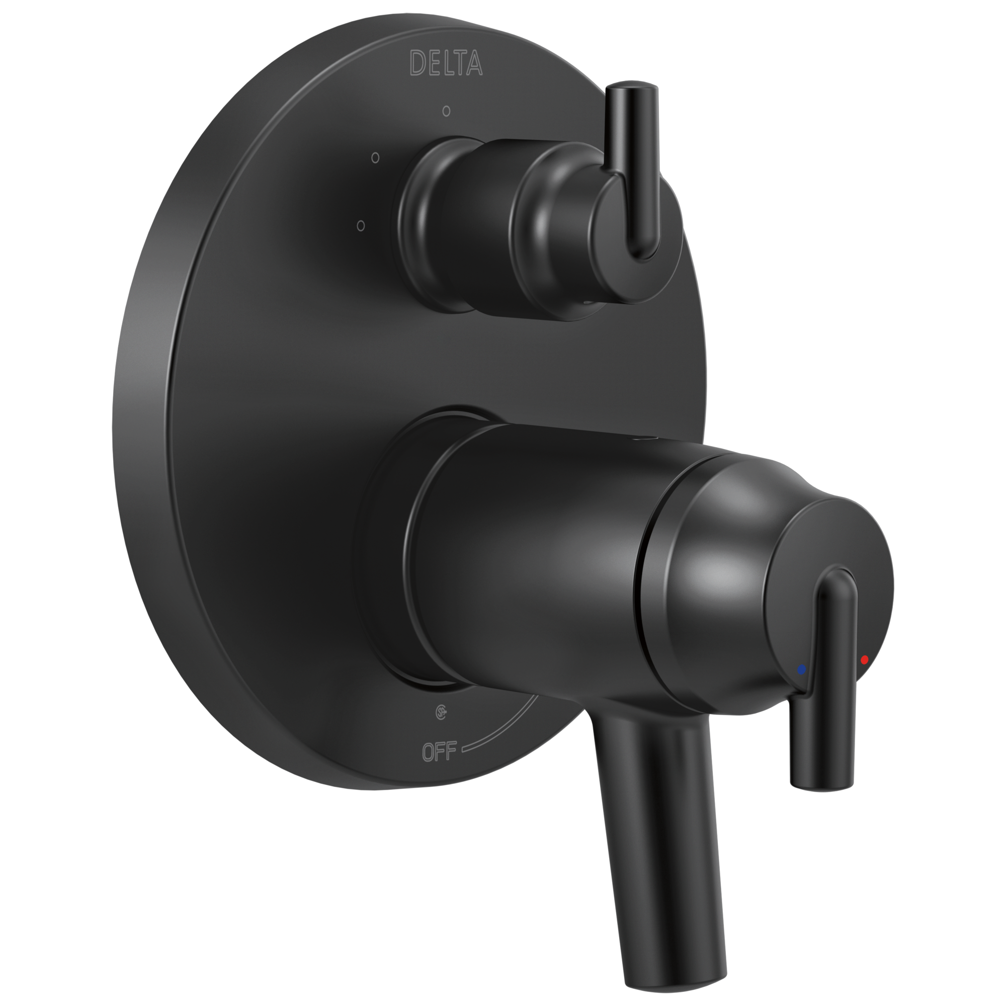Delta Faucet Trinsic Contemporary TempAssure 17T Series Valve Trim with 3-Setting Integrated Diverter - Matte Black