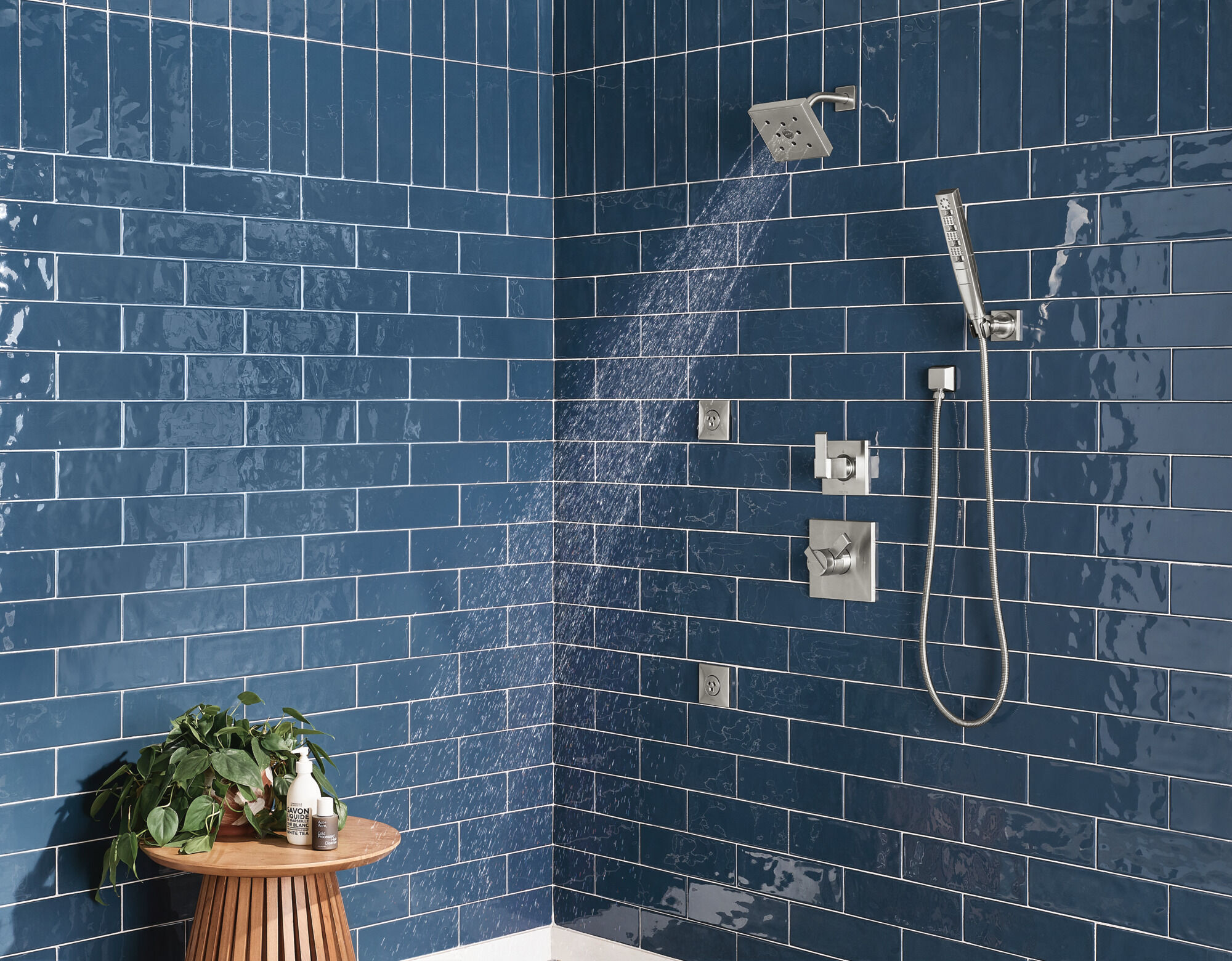 H2Okinetic® 4-Setting Wall Mount Hand Shower in Lumicoat