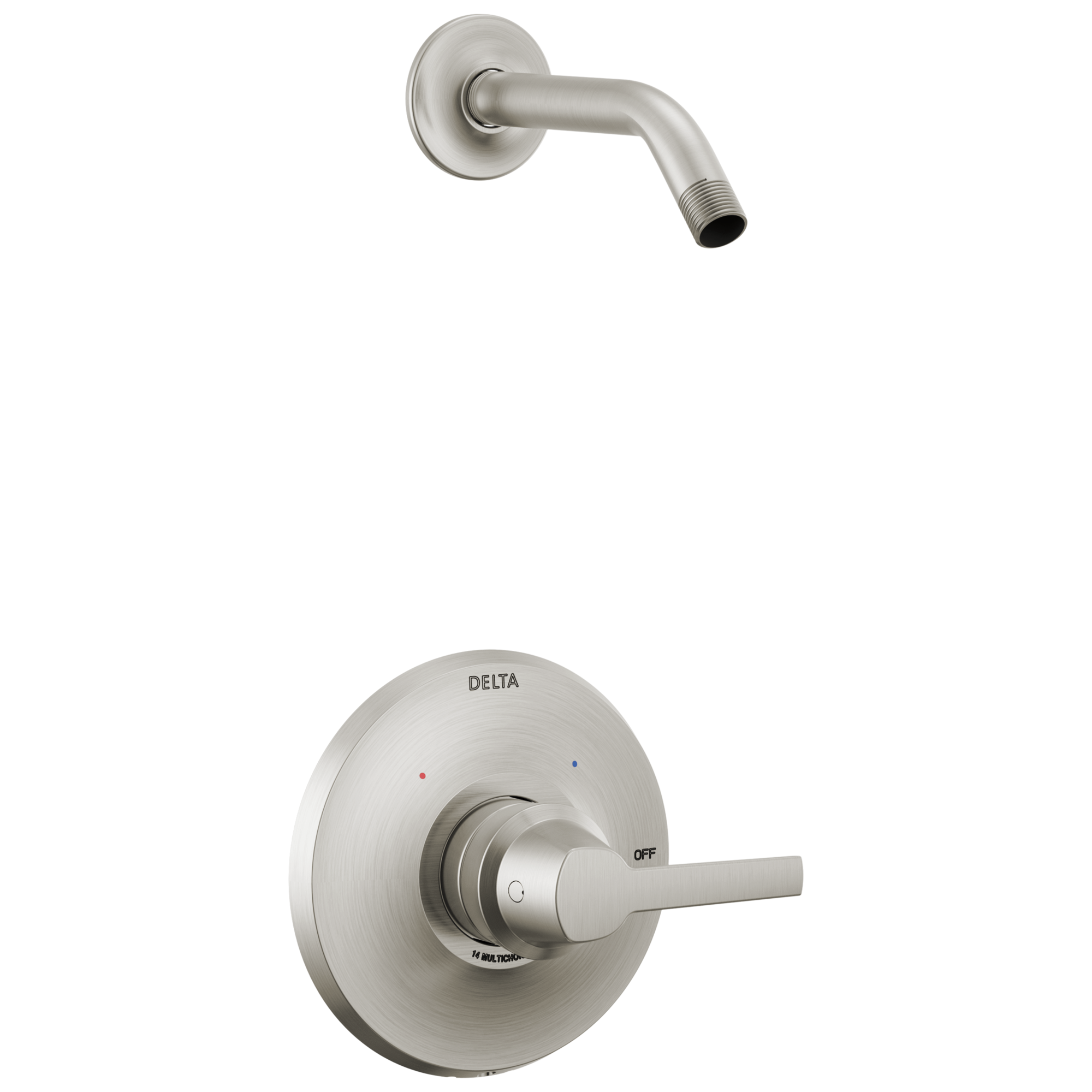 Delta Faucet GaleonE 14 Series Shower Trim - Less Head - Lumicoat Stainless