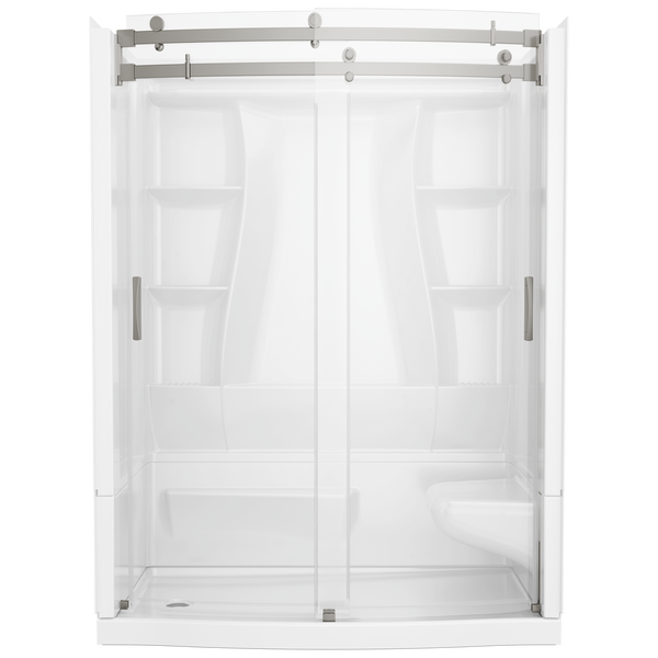60x32 Alcove Shower Bundle with Door- Right Seat Left Drain Curve