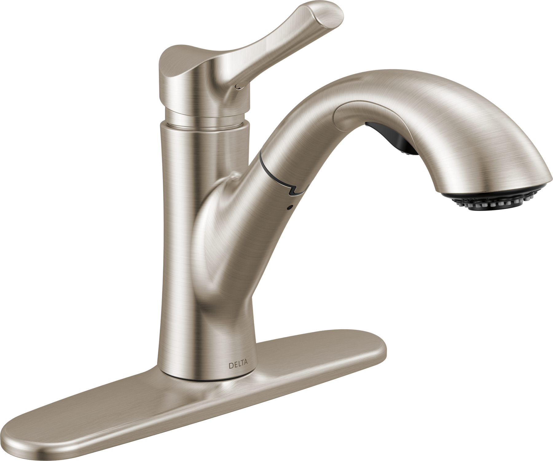 Single Handle Pull-Out Kitchen Faucet in Stainless — thumbnail 2