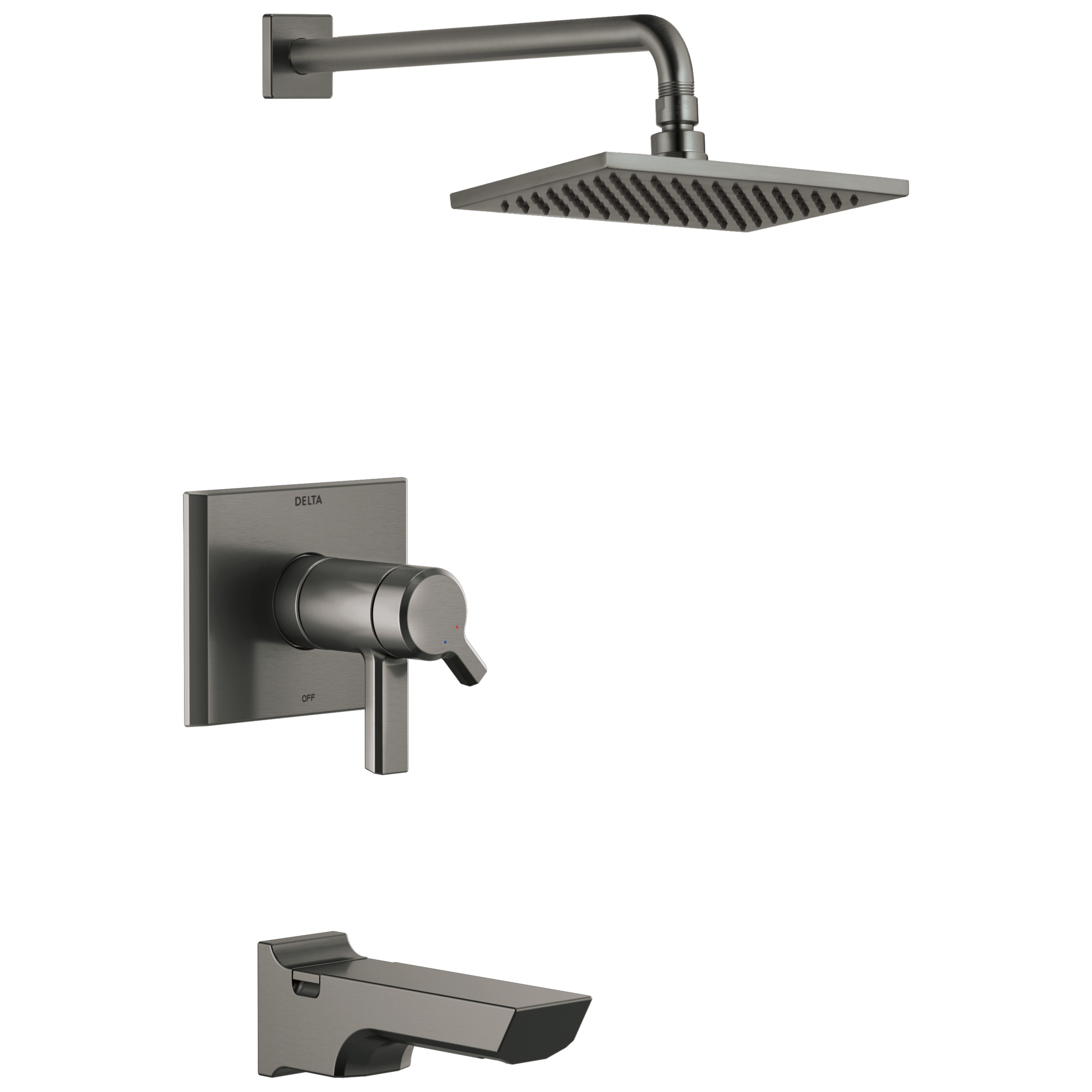 Delta Faucet Pivotale Tempassure 17T Series H2okinetictub & Shower Trim - Lumicoat Black Stainless
