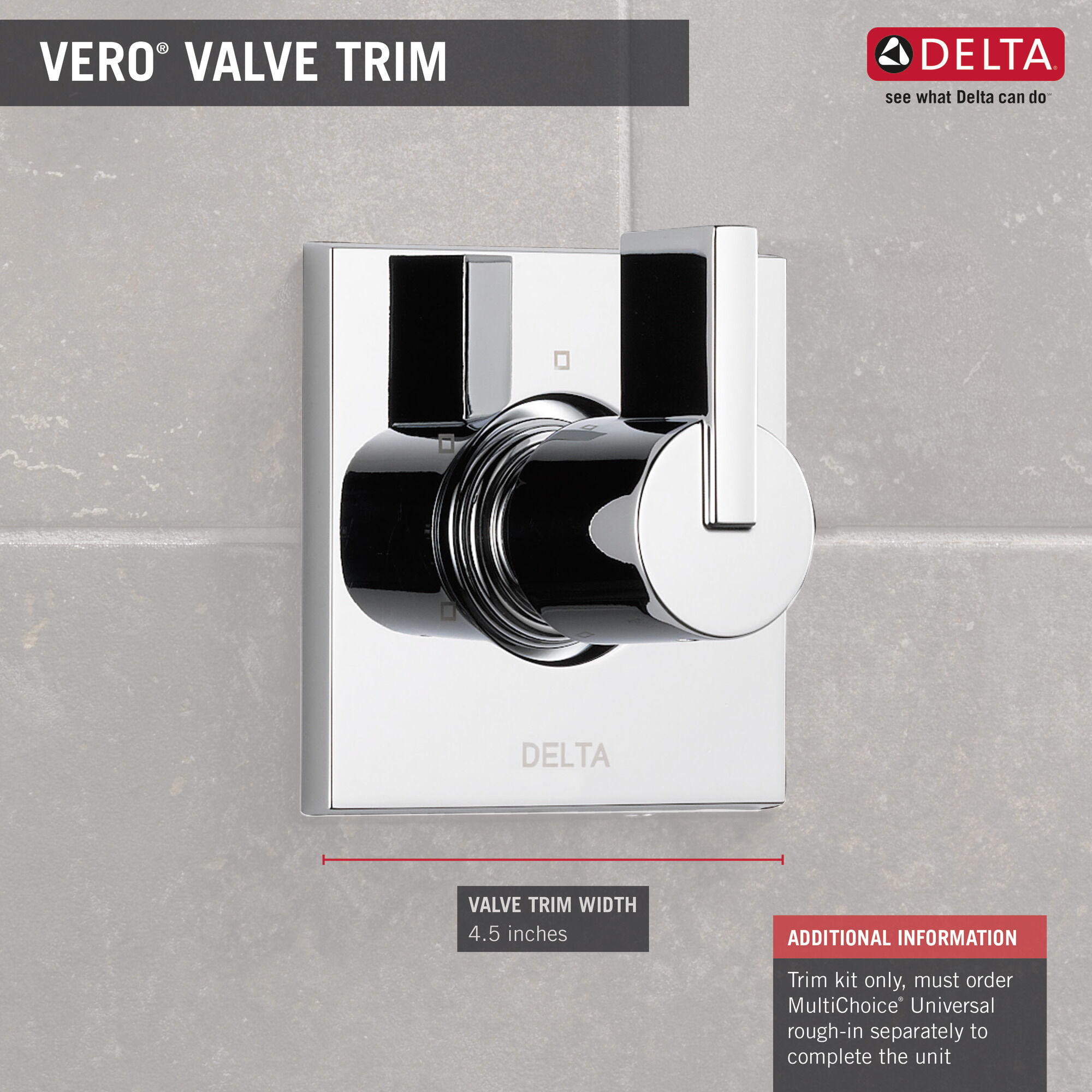 Delta T11853 Vero 3 Setting Diverter Trim only Chrome for sale online 