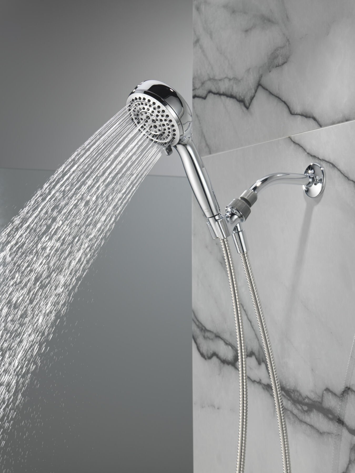 6-Setting Hand Shower with Cleaning Spray