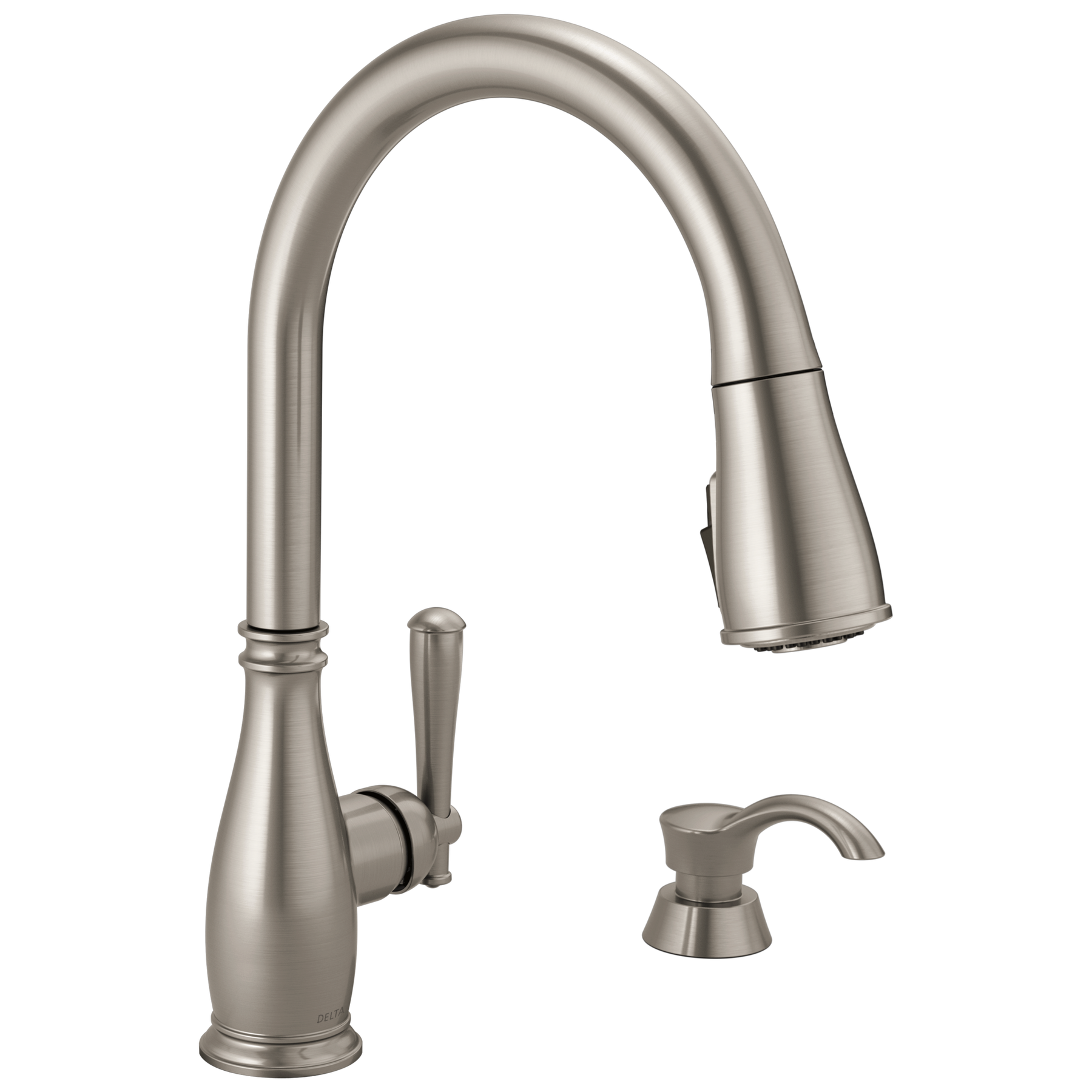 その他 FAUCETWO EGskin1st Spring Kitchen Single Handle with Soap Dispenser Bundle in