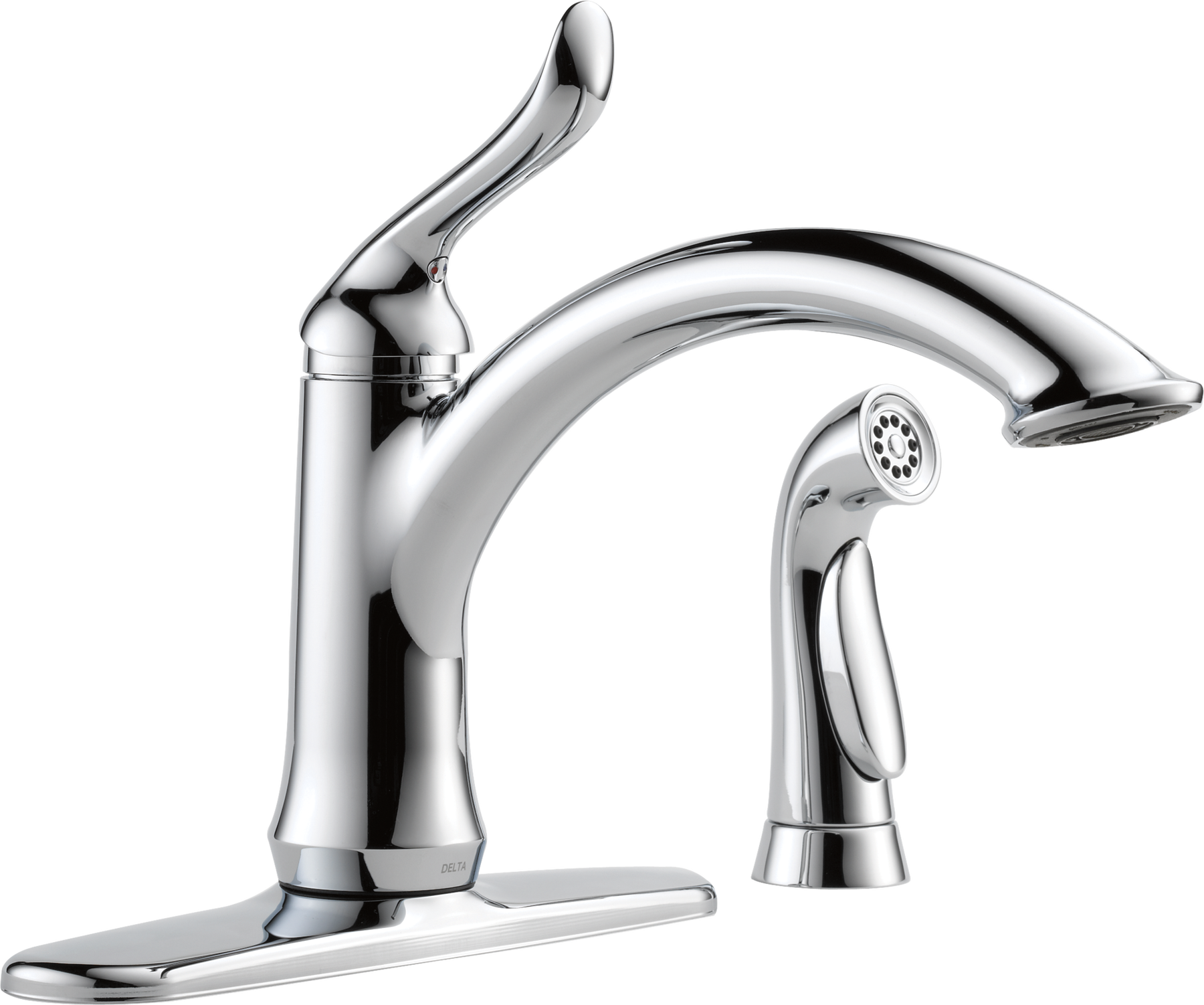 Single Handle Kitchen Faucet with Spray in Chrome — thumbnail 2