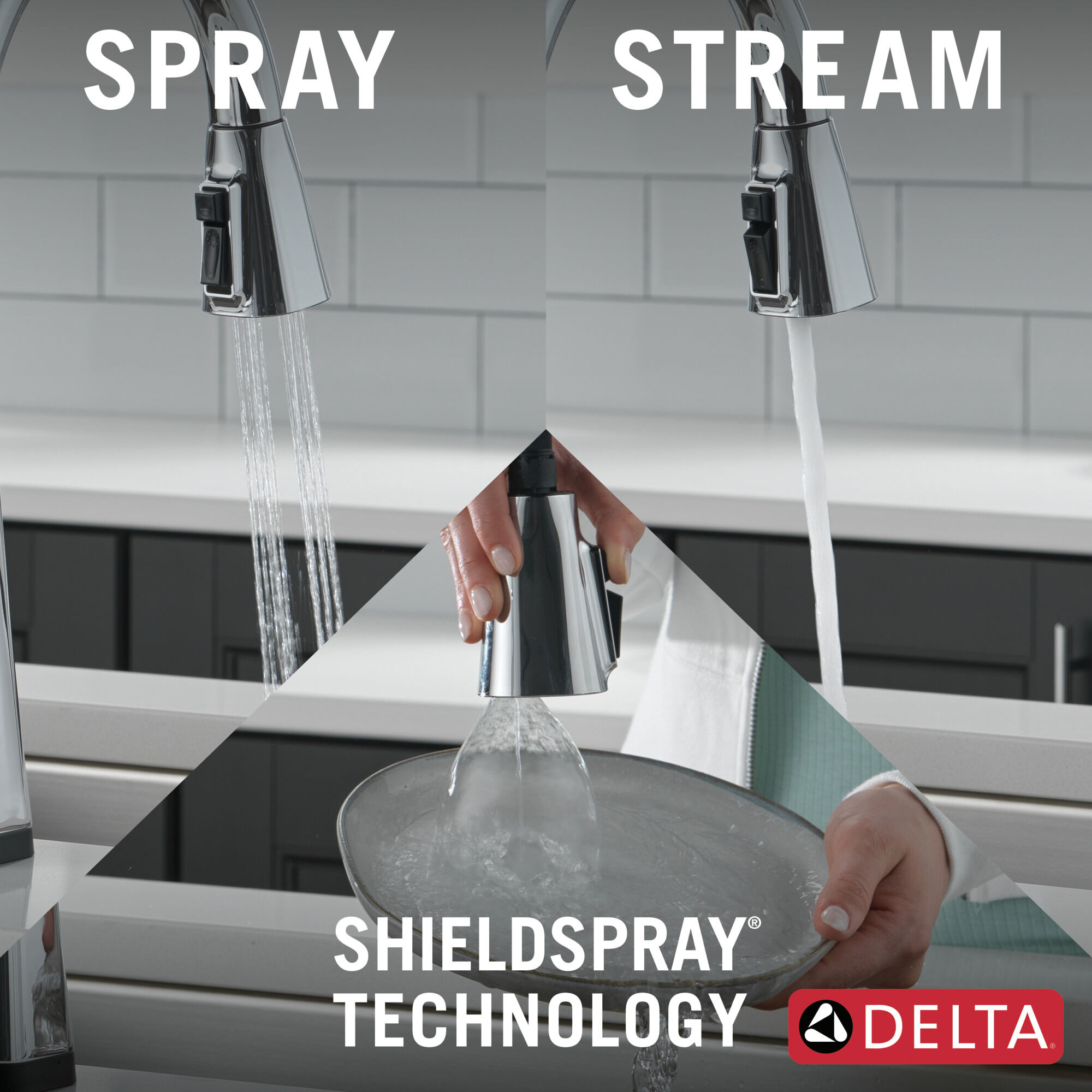 Single-Handle Pull-Down Kitchen Faucet with Touch2O® Technology in