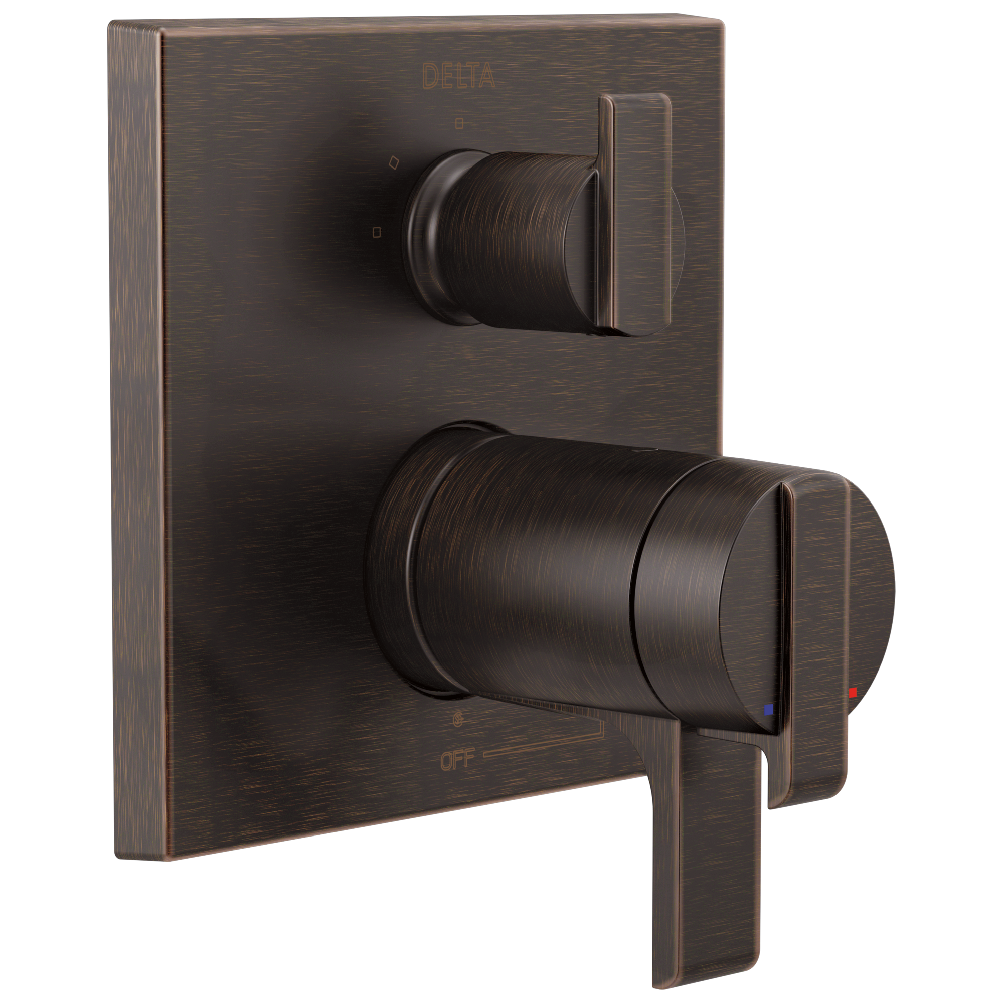T27867-CZ - Delta T27867-CZ - Ara Angular Modern Monitor 17 Series Valve Trim W 3 Setting Diverter Champagne Bronze