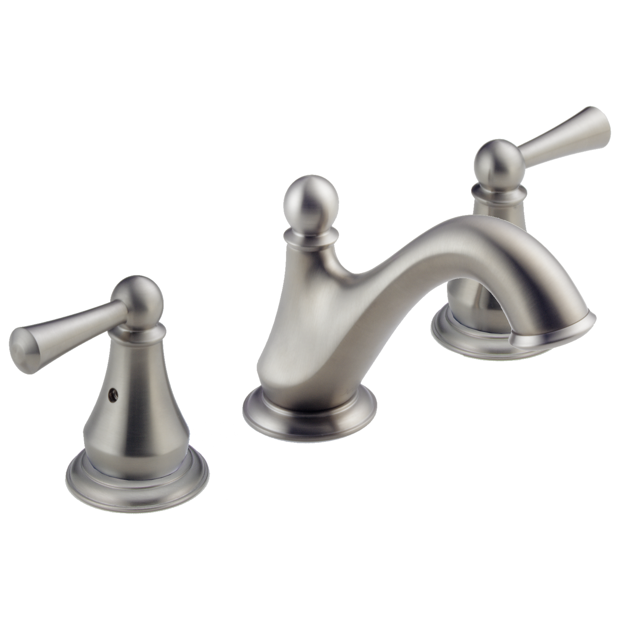 Delta Lorain Edelstahl Waschtisch-Armatur – 2 Griffe, WaterSense, Inkl. Ablauf