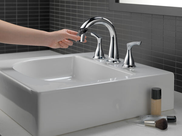 Two Handle Widespread Pull-Down Bathroom Faucet, image 7