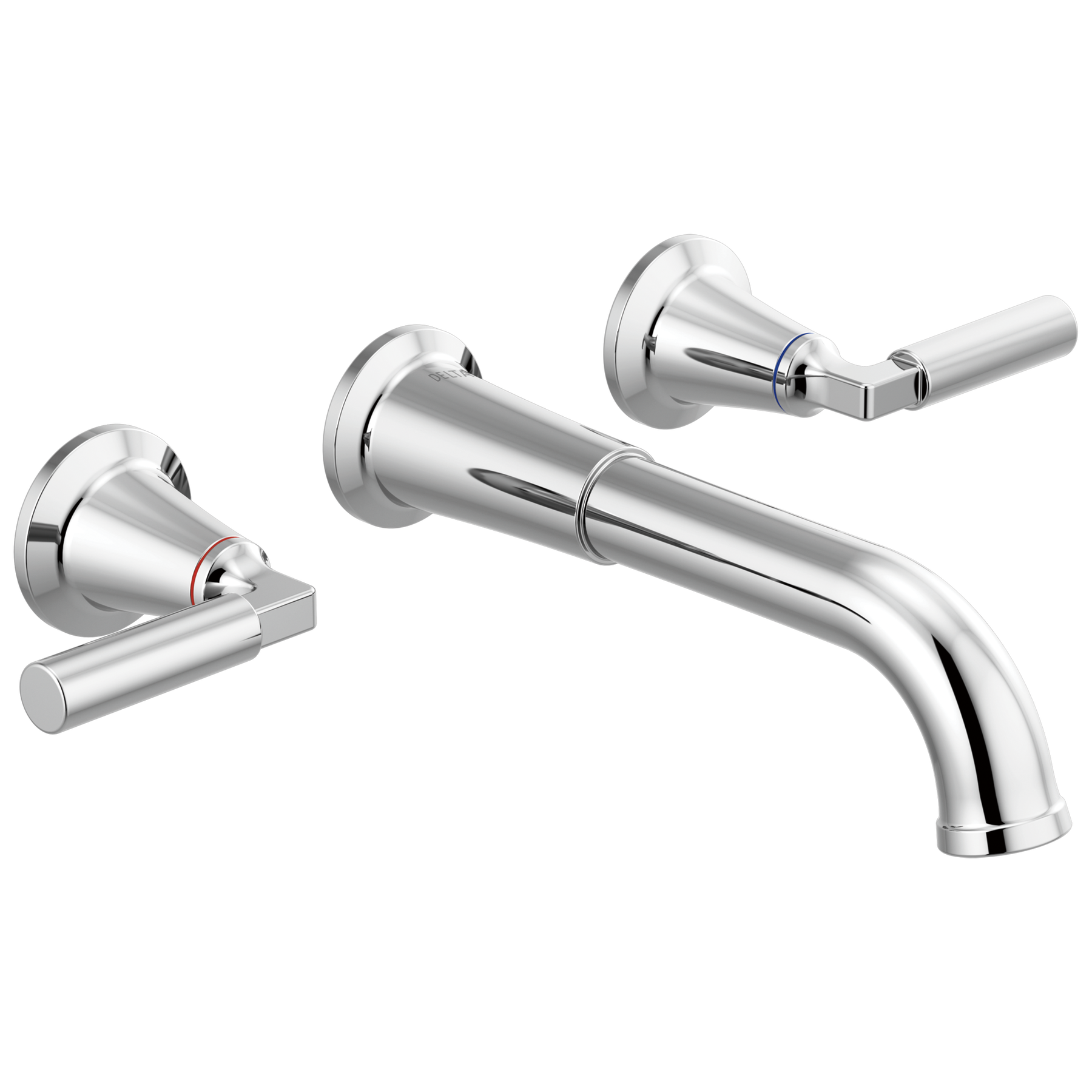 Two Handle Wall Mount Bathroom Faucet Trim in Chrome — image 1