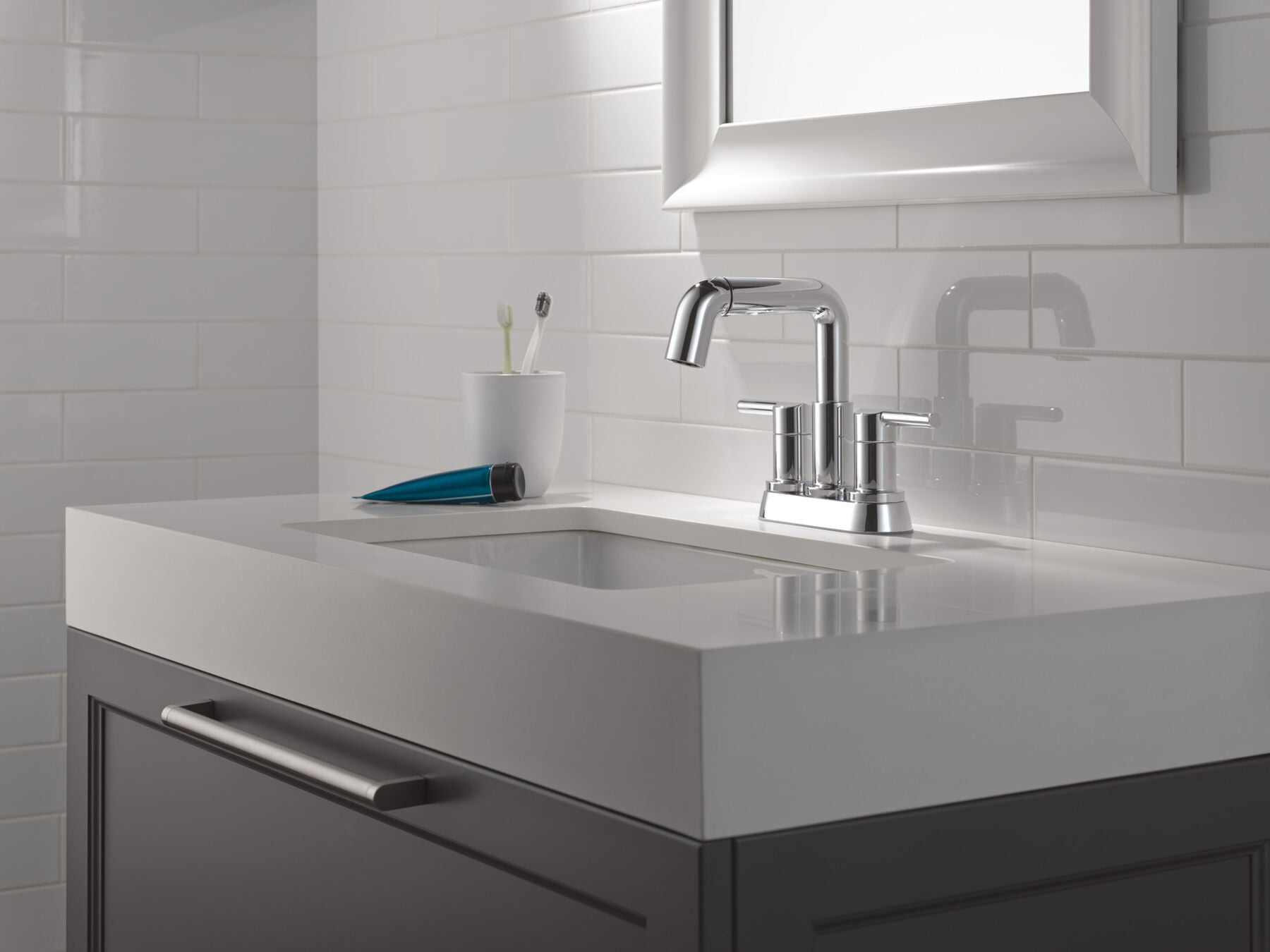 Two Handle Centerset Pull-Down Bathroom Faucet, image 10