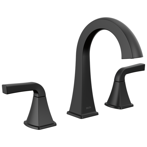 Two Handle Widespread Bathroom Faucet in Matte Black 35854LF-BL