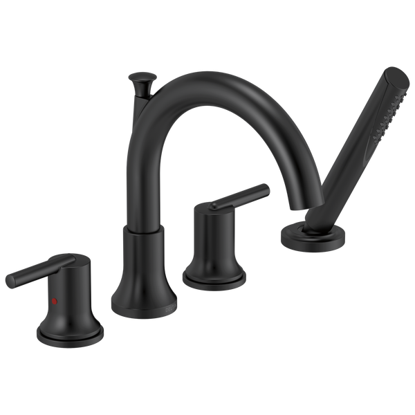 Roman Tub Faucet Trim w/ Hand Shower 2L (Recertified) in Matte Black T4759BLR Delta Faucet