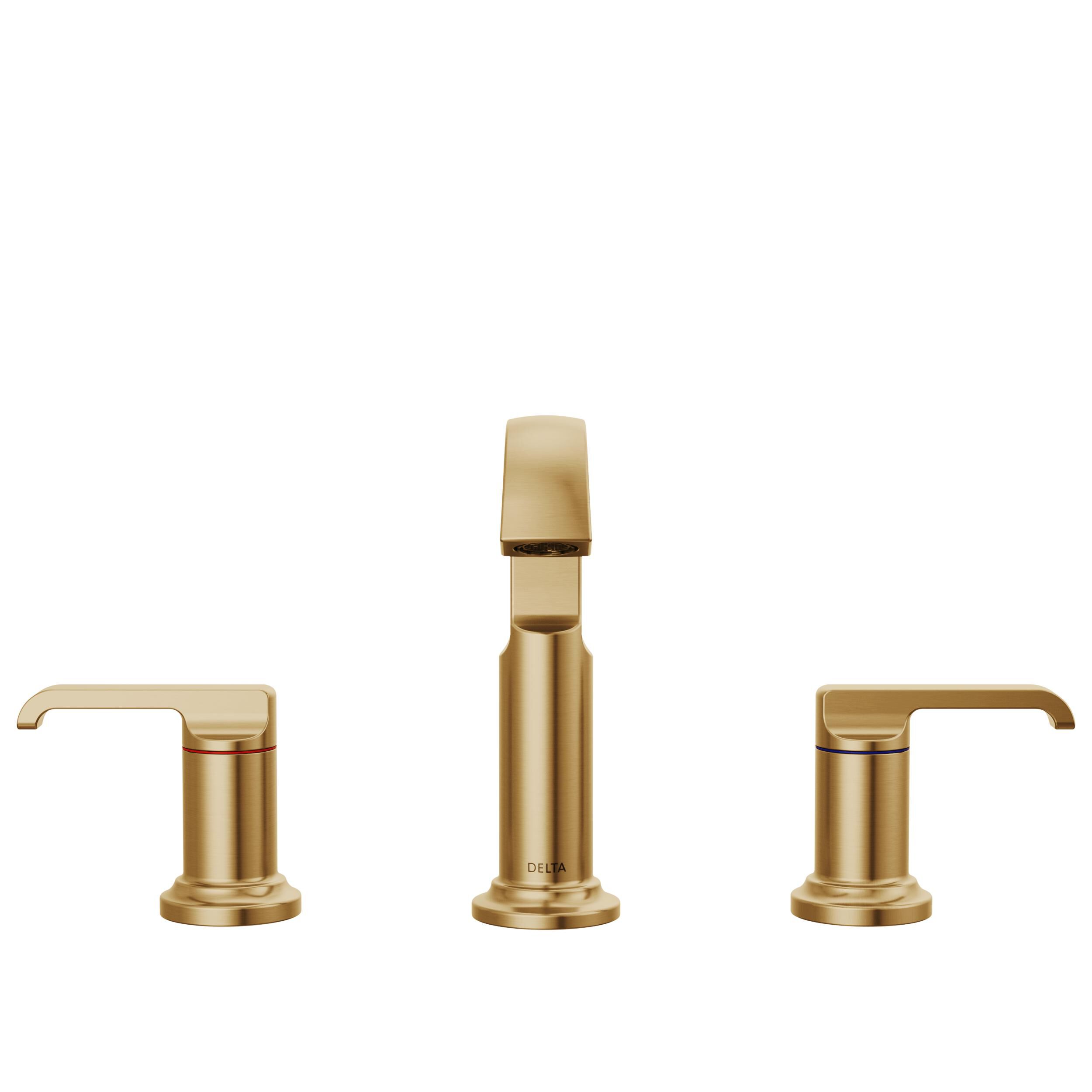 Two Handle Widespread Bathroom Faucet in Lumicoat® Champagne