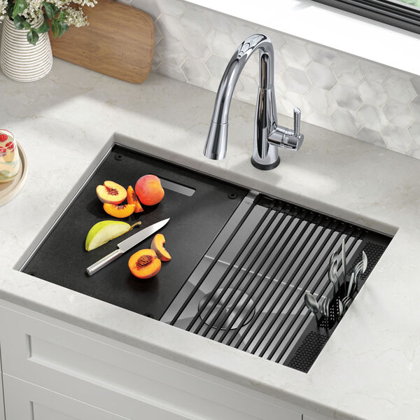 27” Workstation Kitchen Sink Undermount 16 Gauge Stainless ...