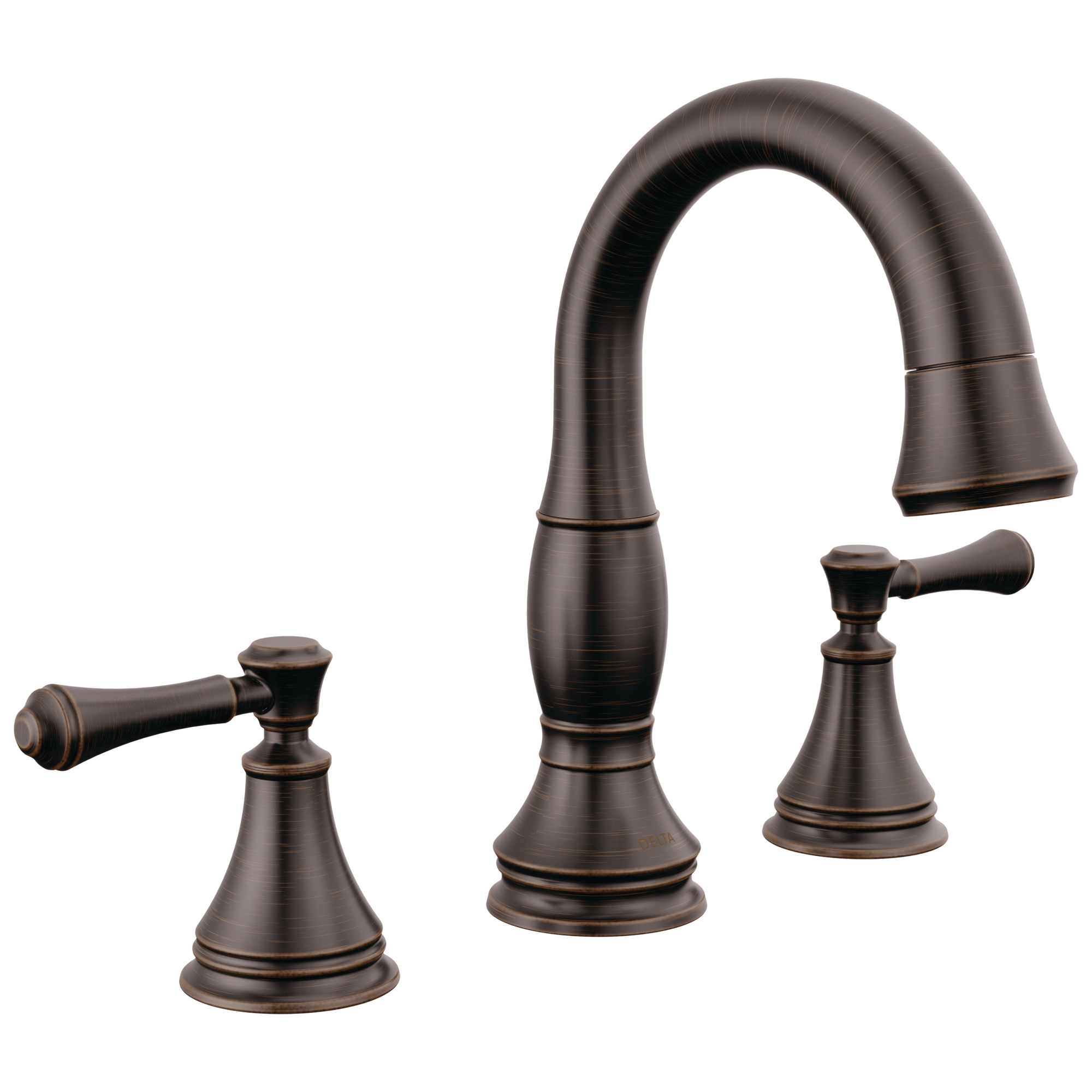 Delta Faucet CassidyE Two Handle Widespread Pull Down Bathroom Faucet - Venetian Bronze