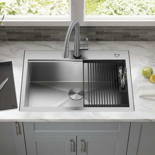30” Workstation Kitchen Sink Drop-In Top Mount 16 Gauge ...