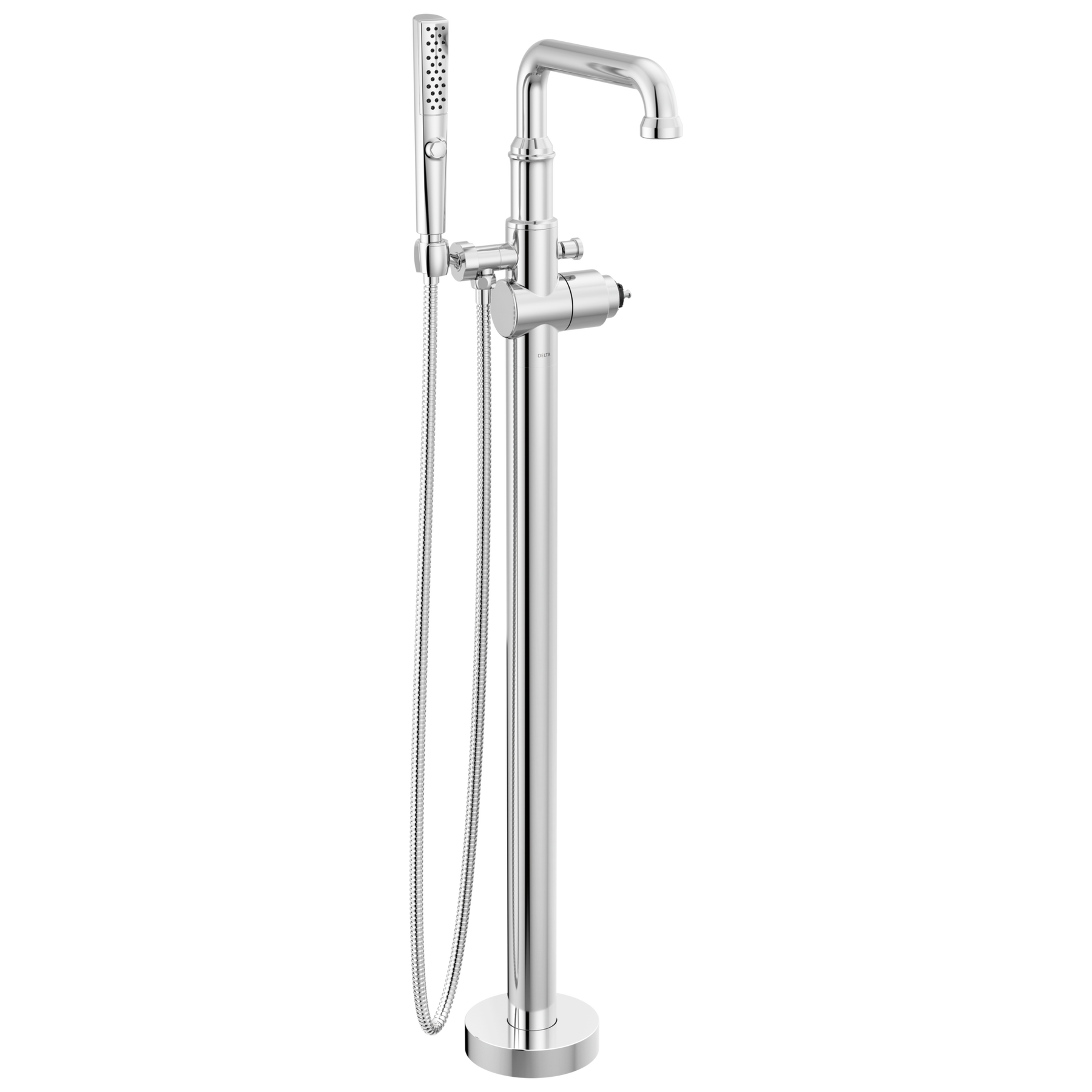 Floor Mount Tub Filler Trim Less Handle in Lumicoat® Chrome T4784PR