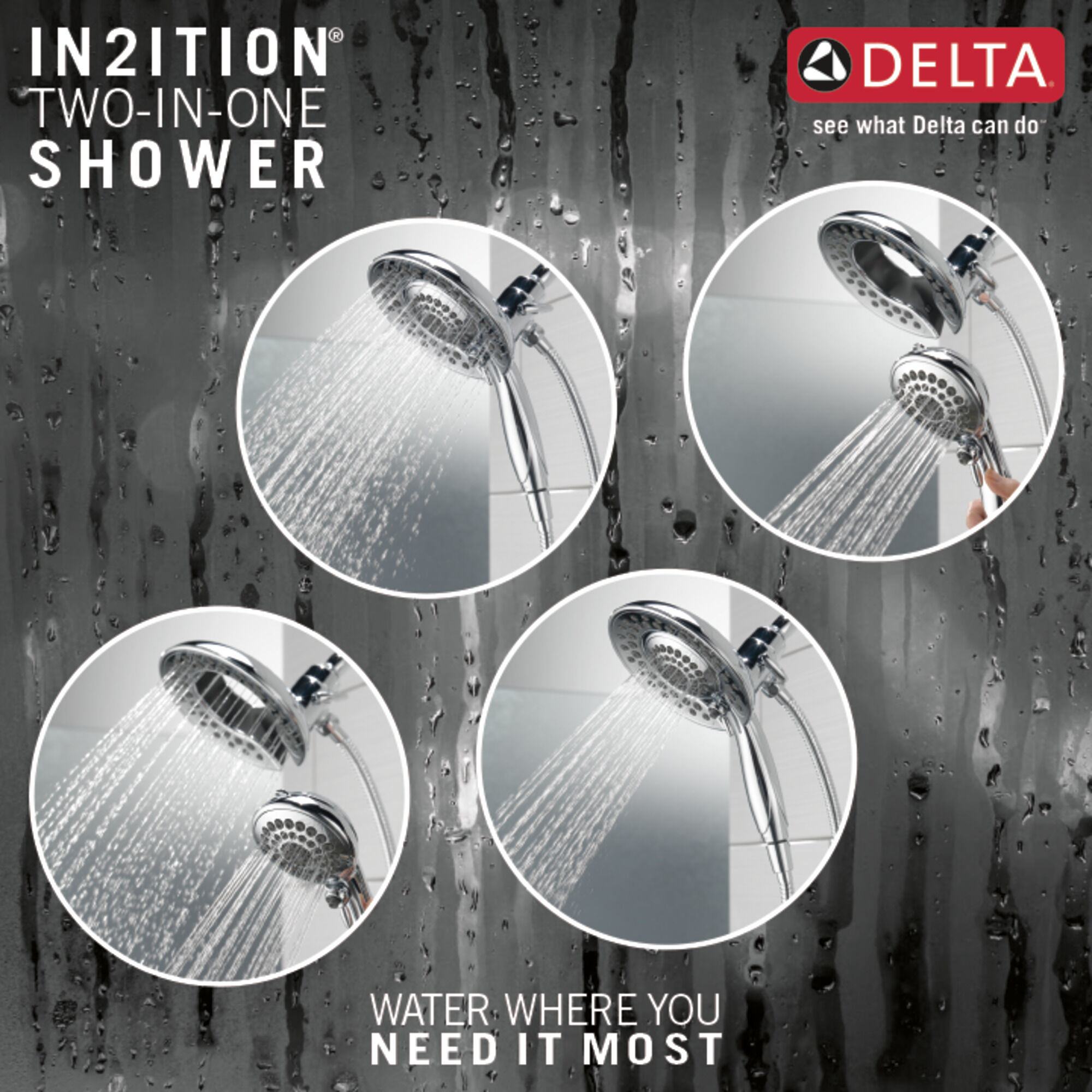 Delta 58569-PK Silver Handheld Shower Head for sale online 