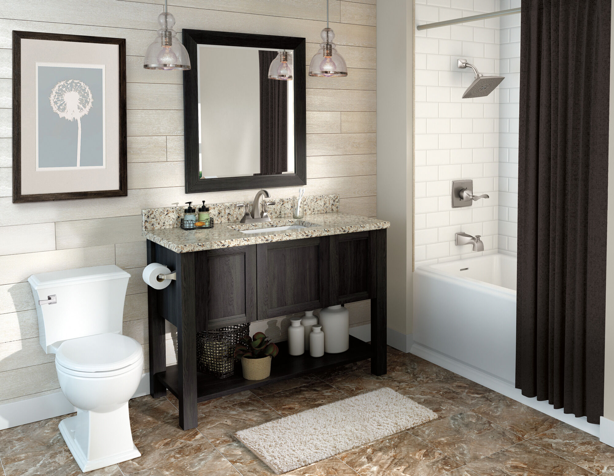 Two Handle Centerset Bathroom Faucet (Recertified) in Spotshield