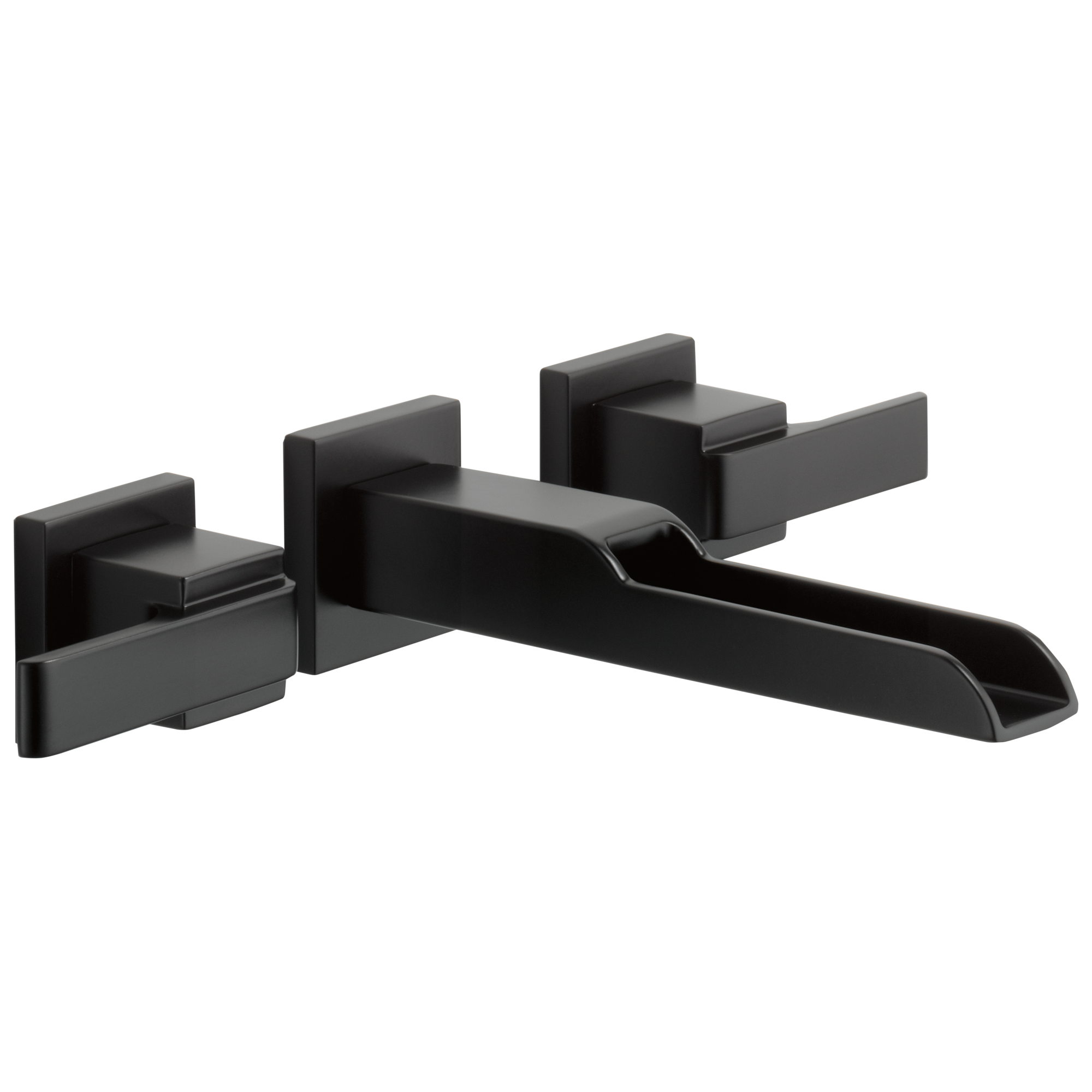 Delta Faucet Ara Two Handle Wall Mount Channel Bathroom Faucet Trim - Matte Black