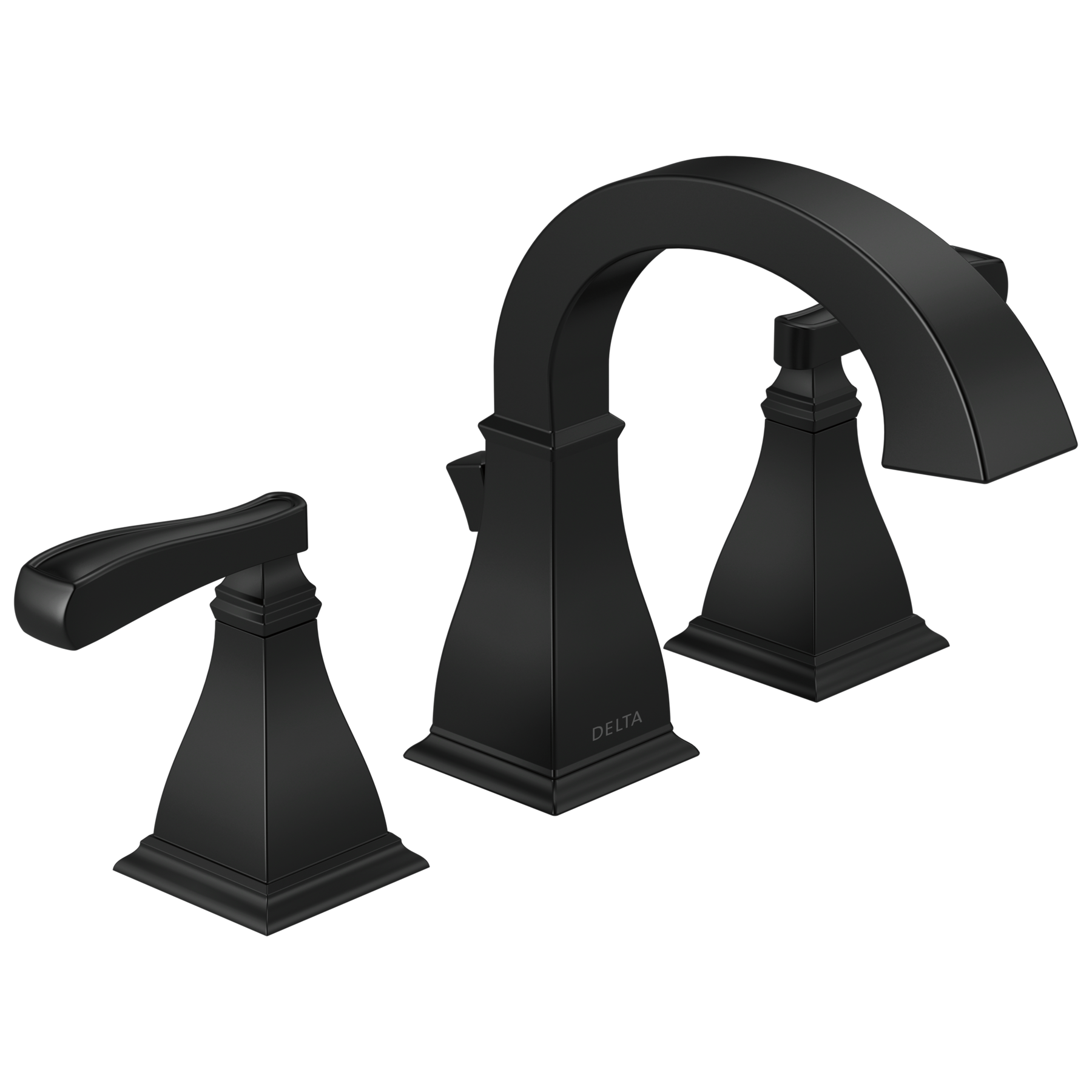Two Handle Widespread Bathroom Faucet in Matte Black 35718BLDST