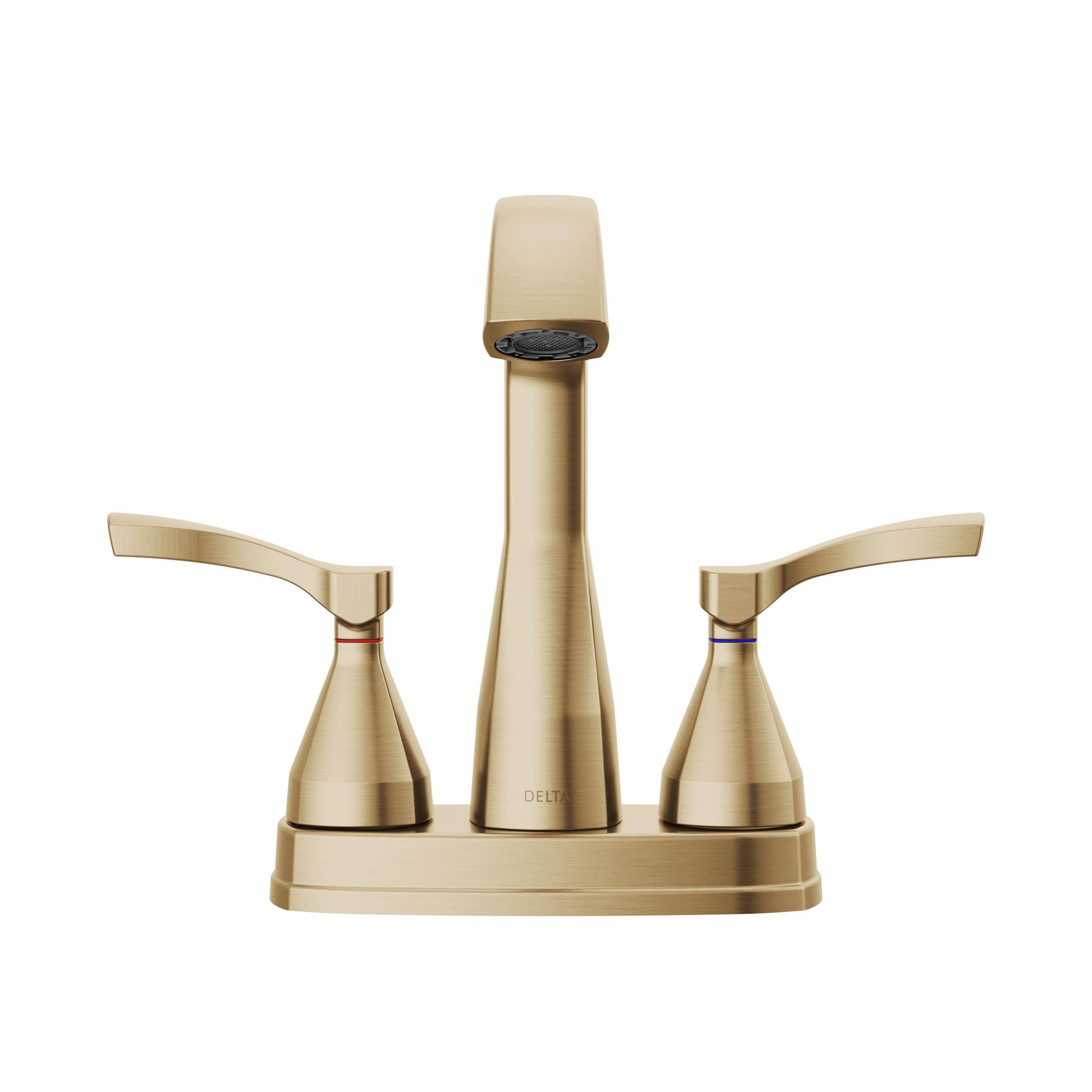 Two Handle Centerset Bathroom Faucet in Lumicoat® Champagne Bronze