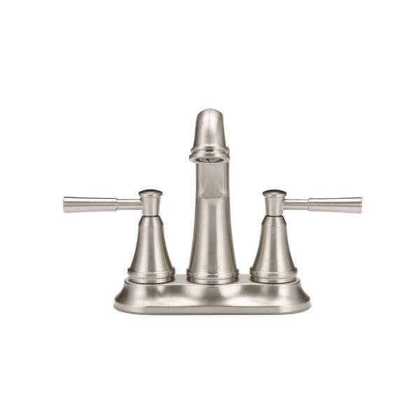 Two Handle Centerset Bathroom Faucet in Spotshield Brushed Nickel  