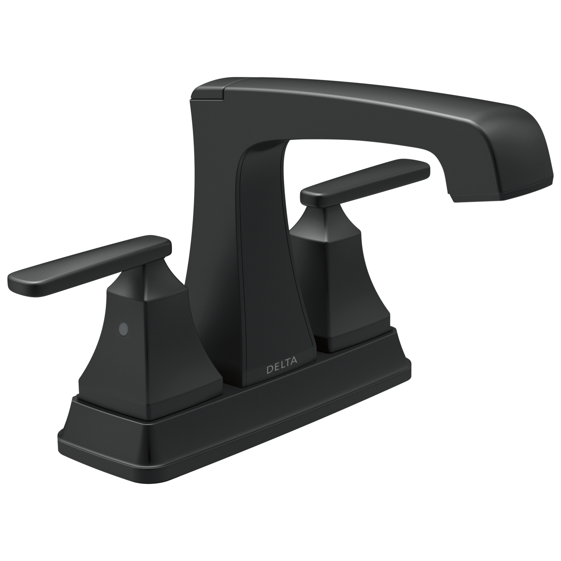 Two Handle Centerset Lavatory Faucet - Metal Pop-Up in Matte Black