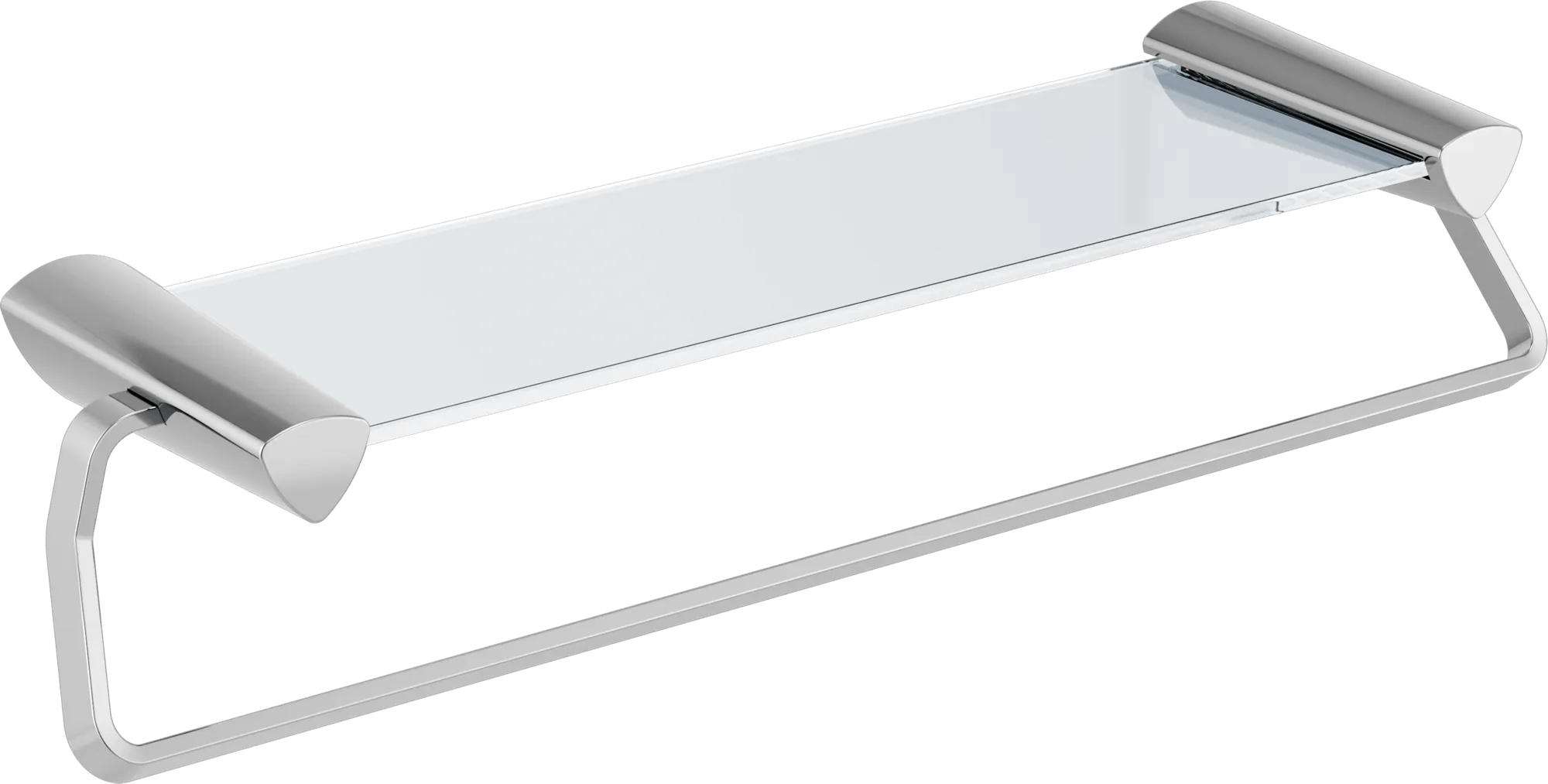 24" Towel Bar with Glass Shelf