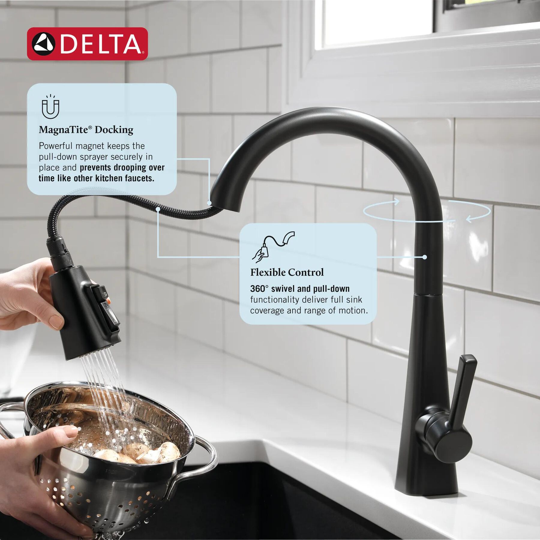 Single-Handle Pull-Down Kitchen Faucet