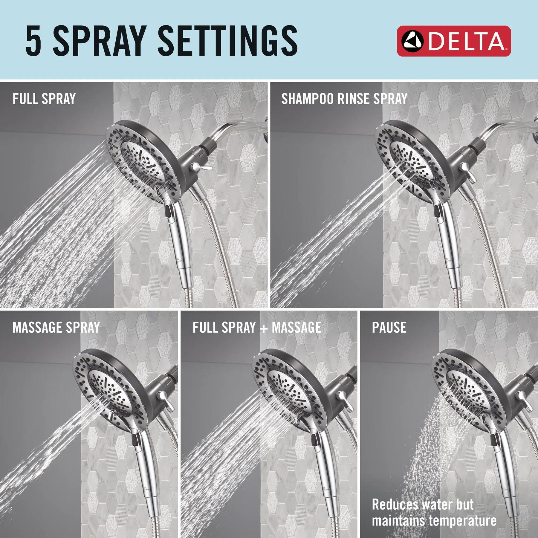 In2ition&reg;&nbsp;5-Setting Two-in-One Shower