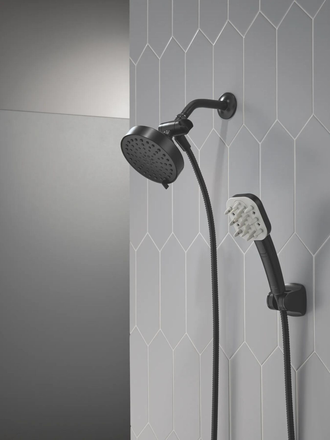 Detangling Hand Shower with 4-Setting Showerhead Bundle