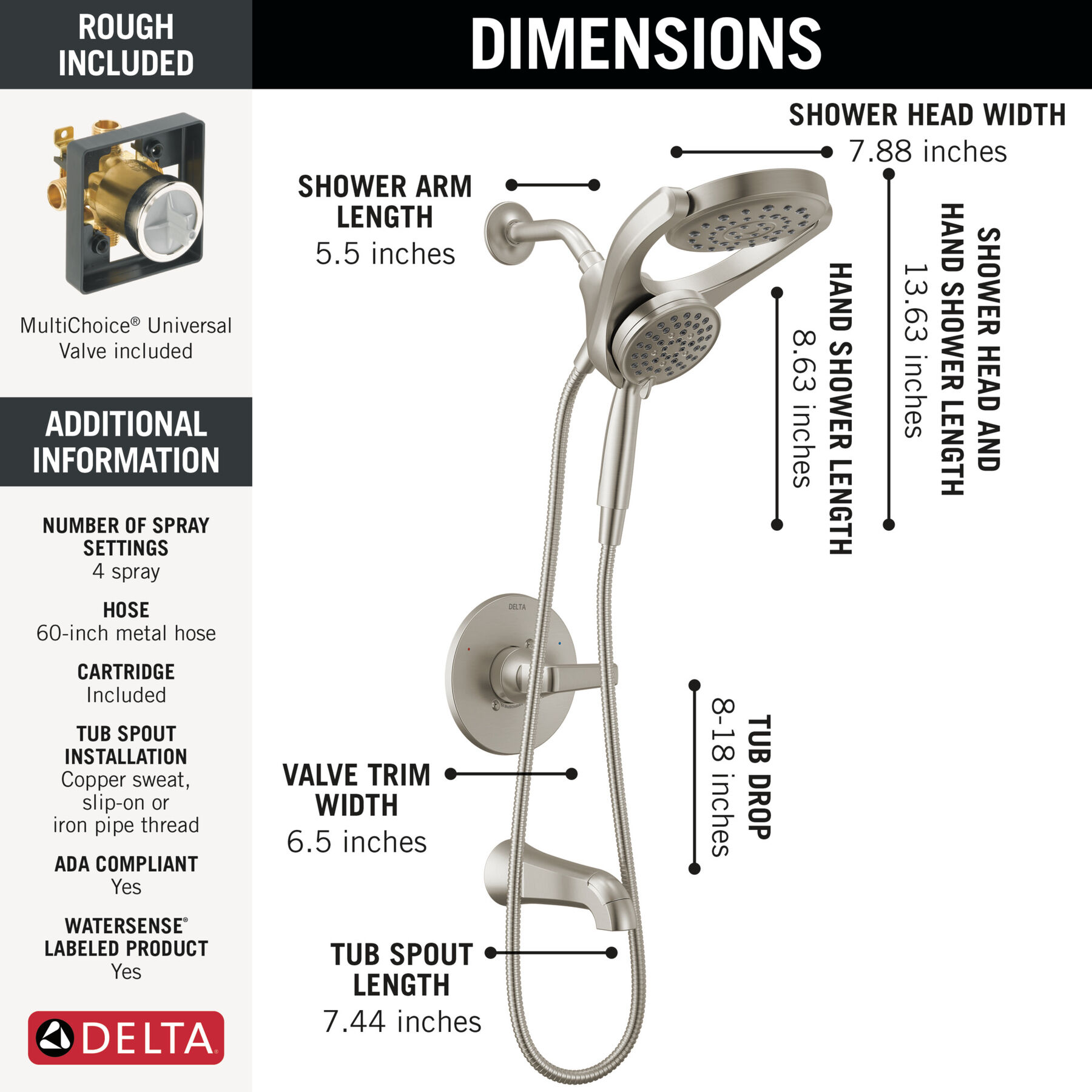 HydroRain&reg; 14 Series Tub and Shower