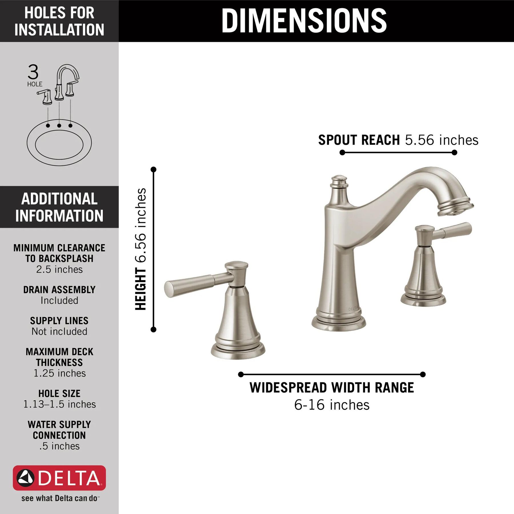 Two Handle Widespread Bathroom Faucet