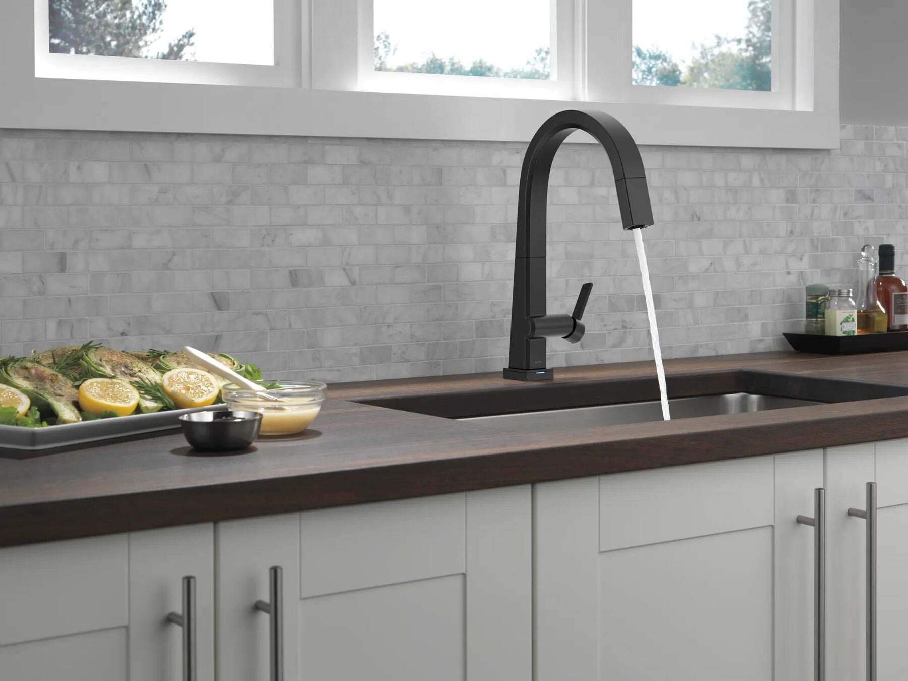 Single Handle Pull-Down Kitchen Faucet With Touch<sub>2</sub>O&reg; Technology Technology