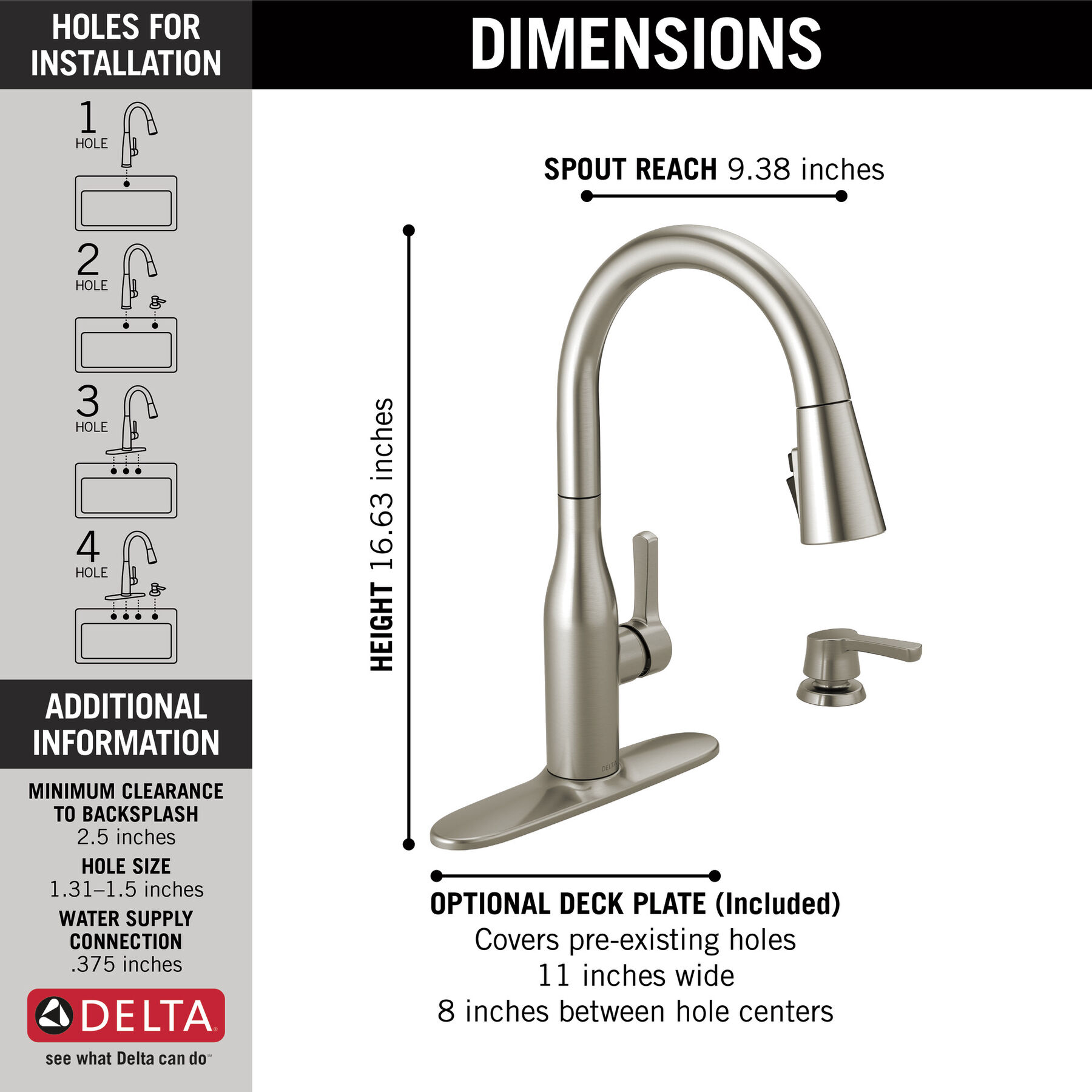 Single Handle Pull-Down Kitchen Faucet with Soap Dispenser and ShieldSpray&reg; Technology