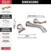 Two Handle Wall Mount Bathroom Faucet Trim