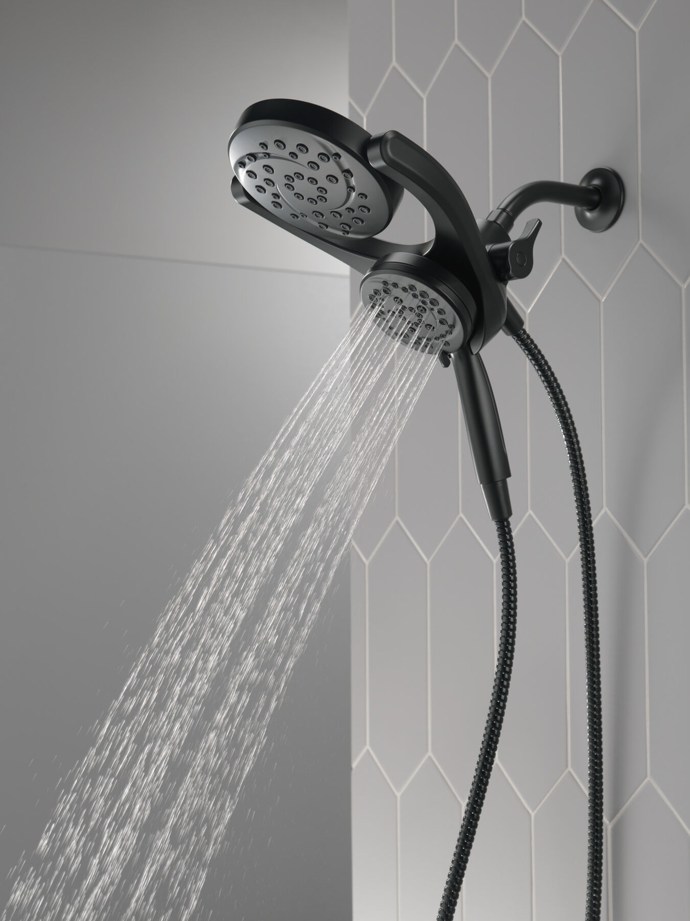 HydroRain&reg; 4-Setting Two-in-One Shower Head
