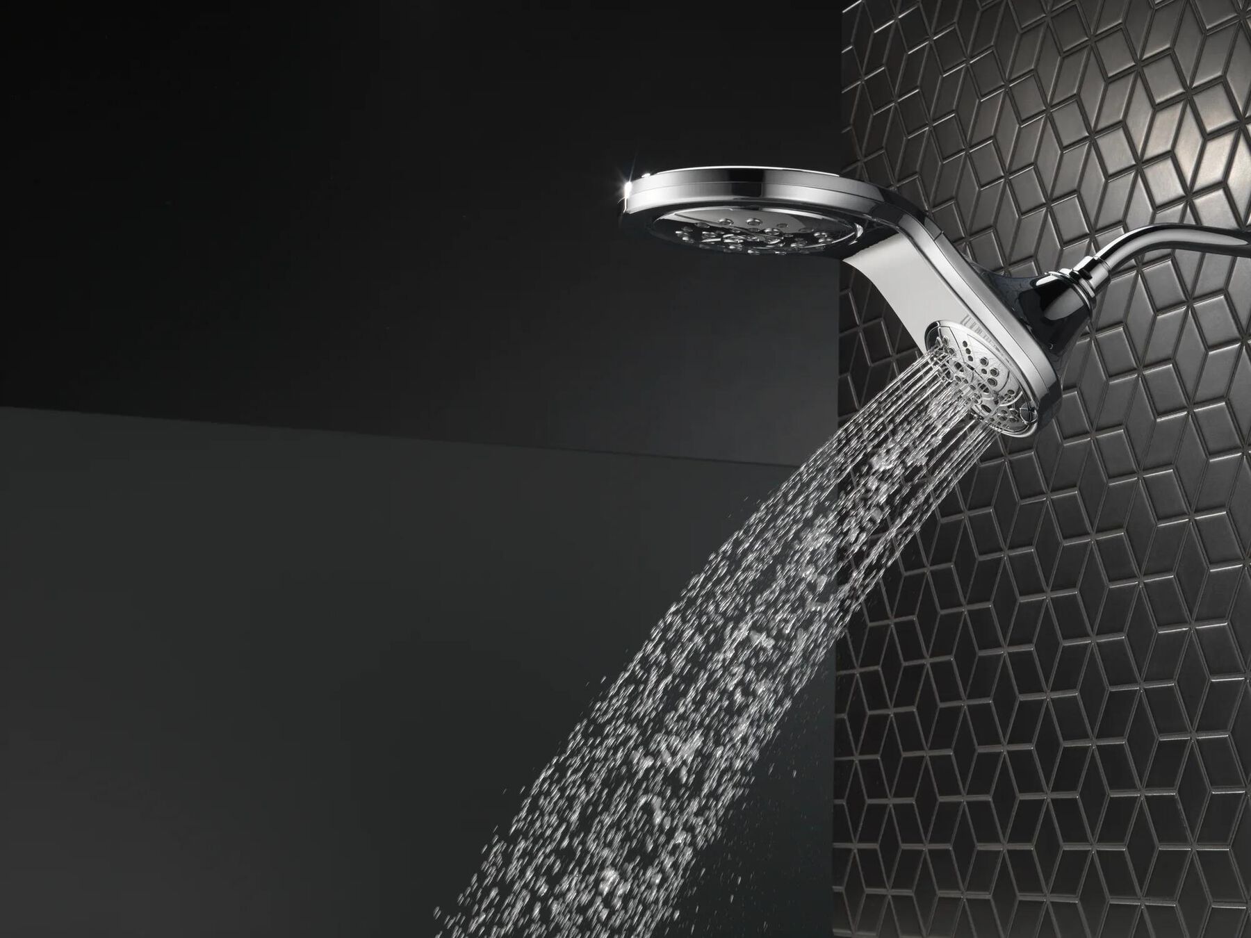 HydroRain&reg; H<sub>2</sub>Okinetic&reg; 5-Setting Two-in-One Shower Head