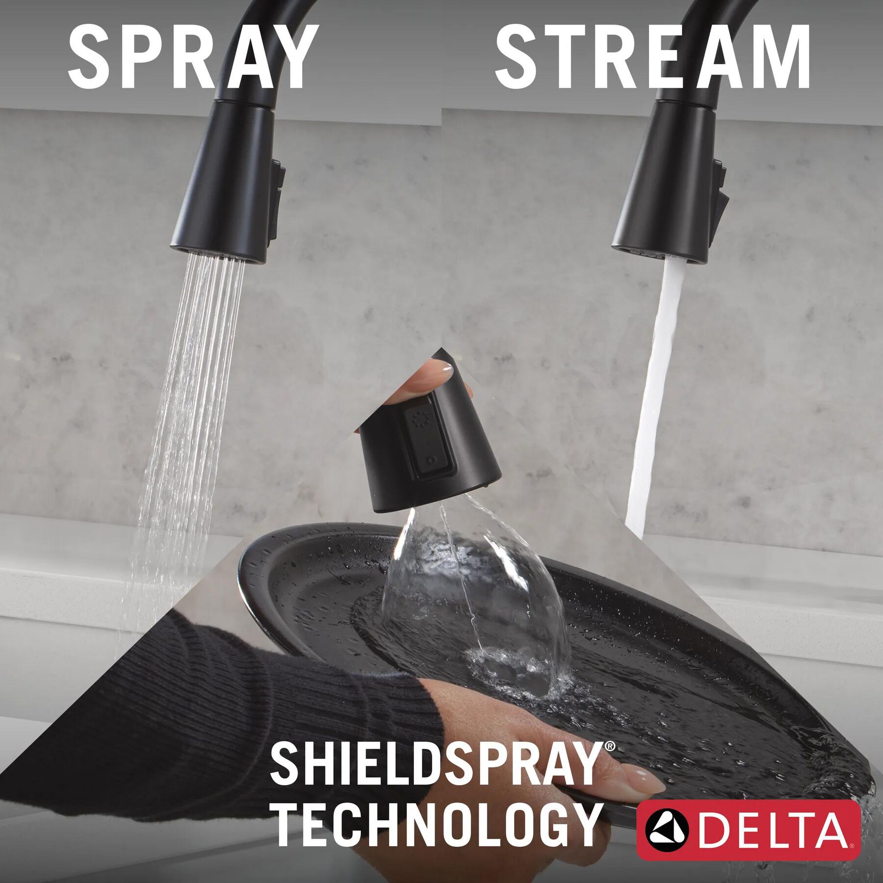 Single Handle Pull-Down Kitchen Faucet with Soap Dispenser and ShieldSpray&reg; Technology