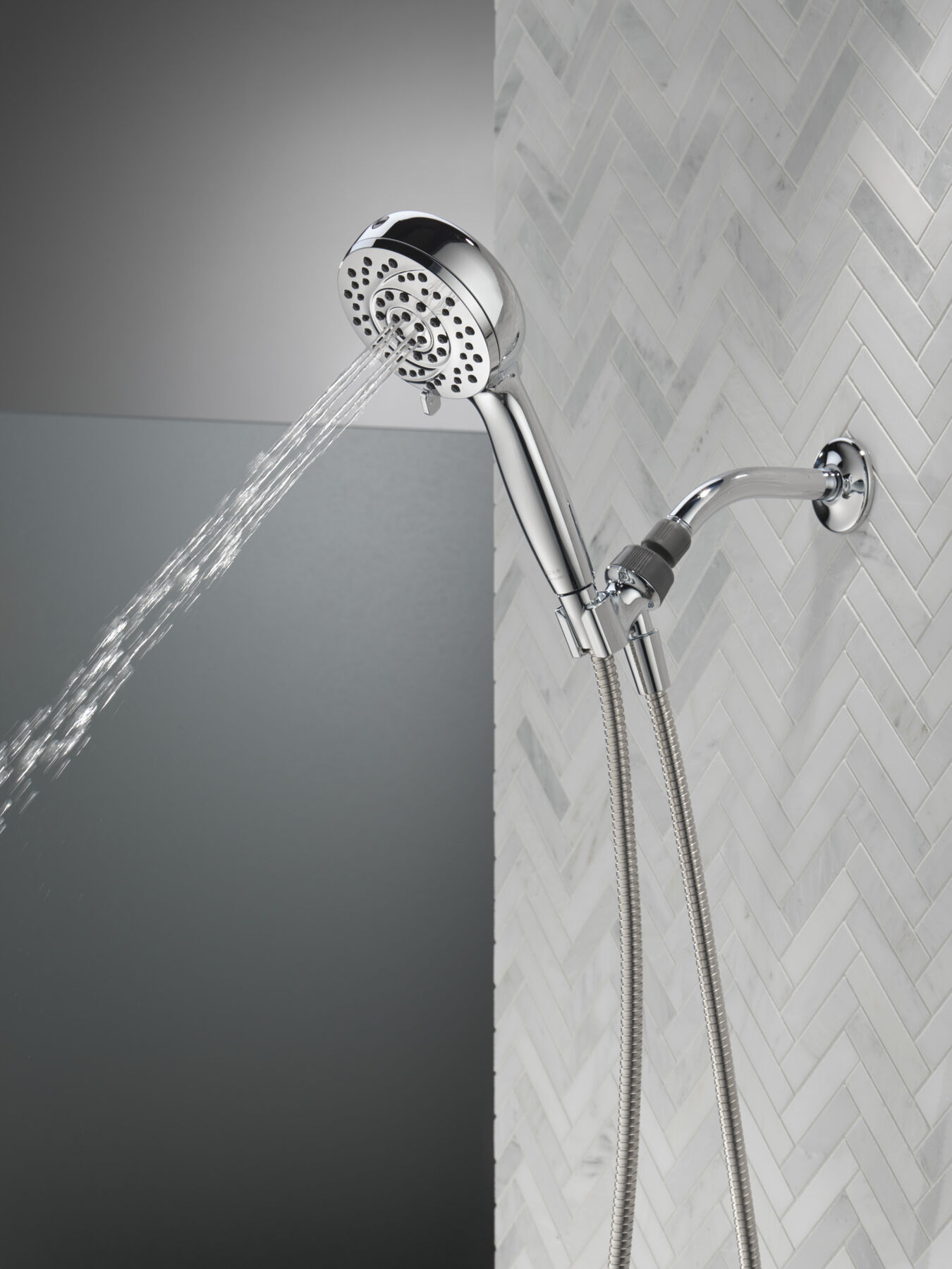 6-Setting Hand Shower with Cleaning Spray
