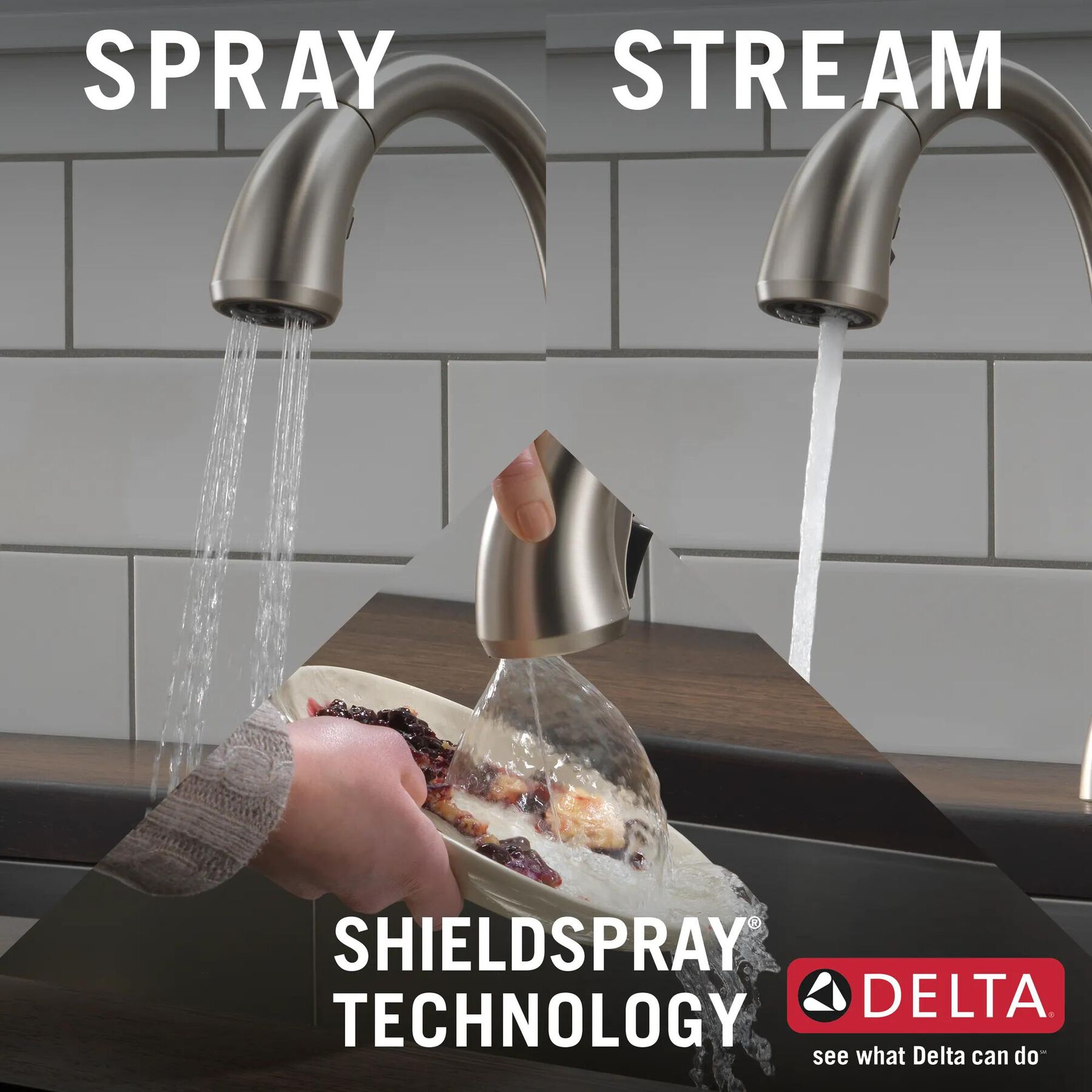 Single Handle Pull-Out Kitchen Faucet with Soap Dispenser and ShieldSpray&reg; Technology (Recertified)