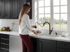 Single Handle Pull-Down Kitchen Faucet with Soap Dispenser