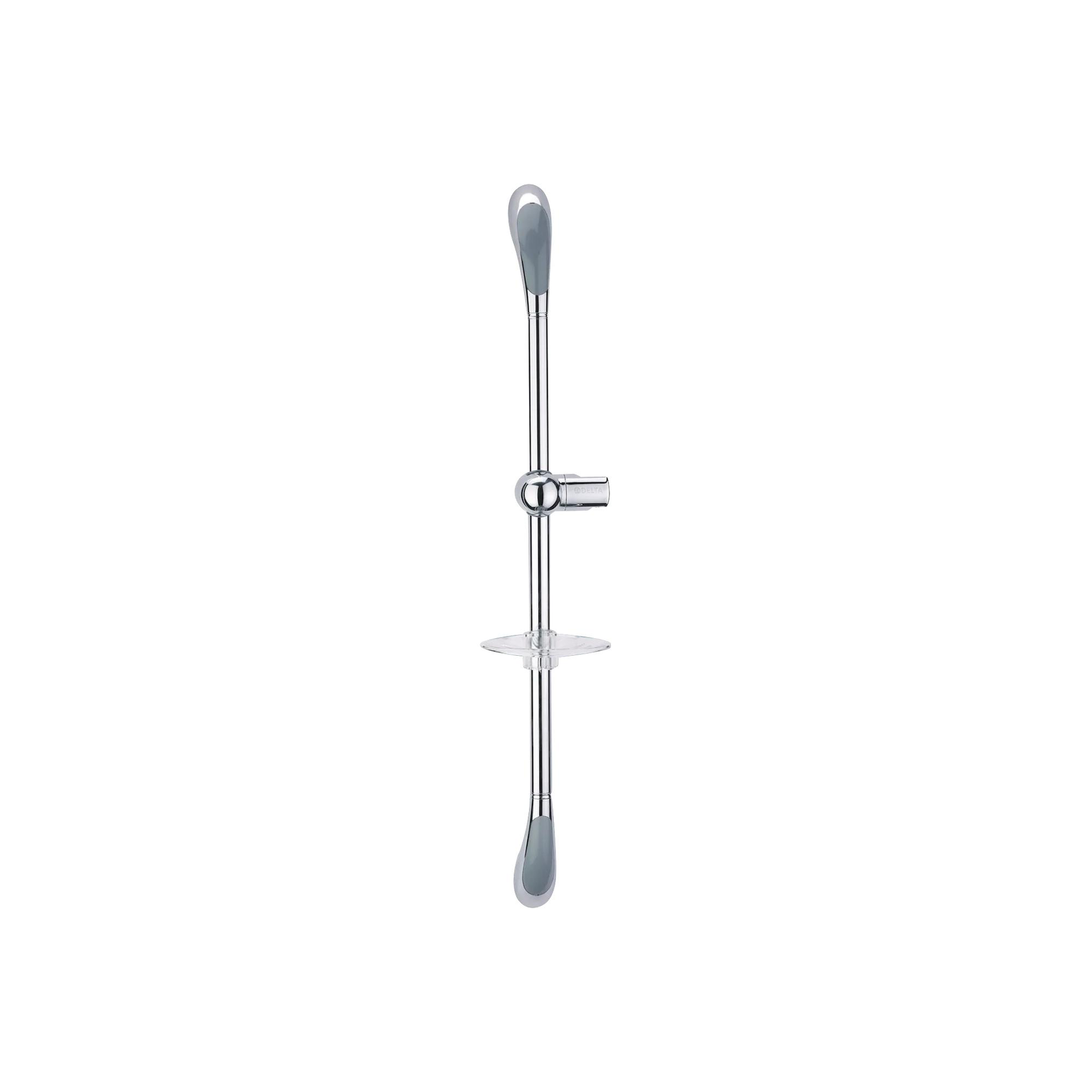 Wall Bar with Adjustable Slide Hand Shower Holder and Curved Ends