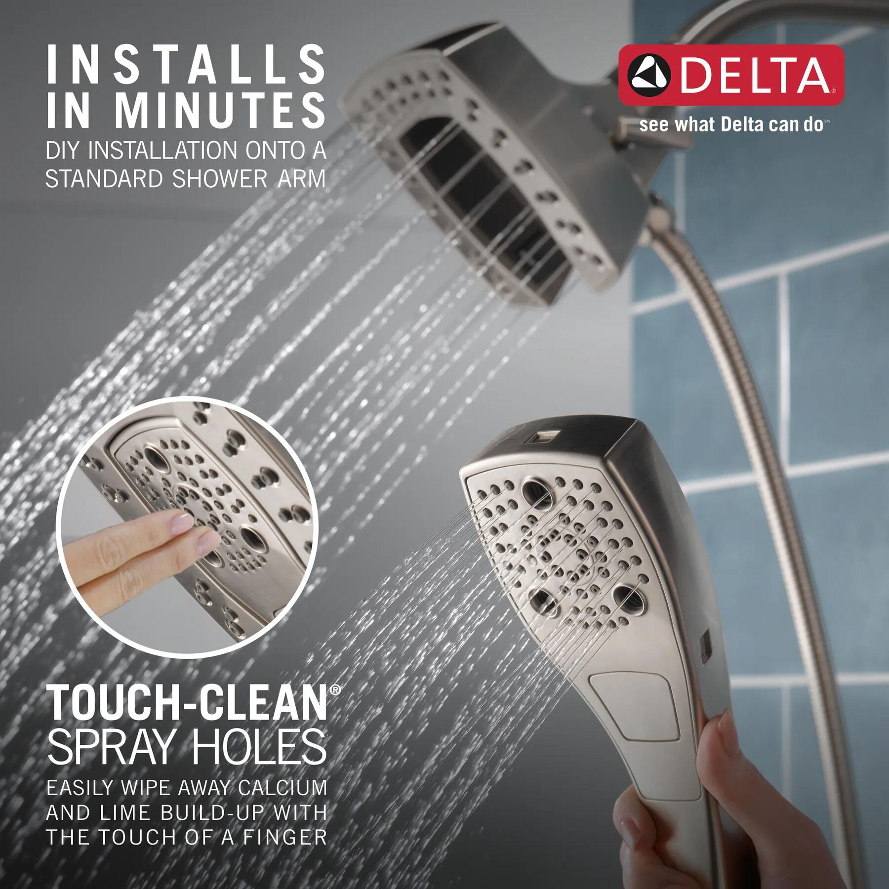 H<sub>2</sub>Okinetic&reg; In2ition&reg; 5-Setting Two-in-One Shower (Recertified)