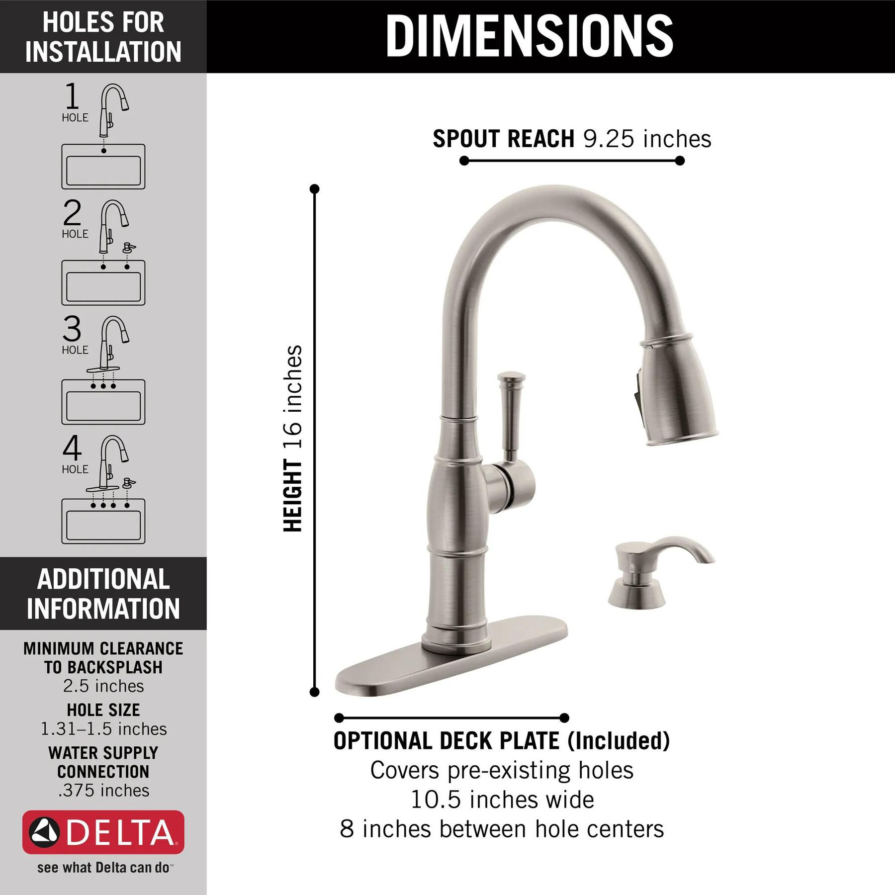 Single Handle Pull-Down Kitchen Faucet with Soap Dispenser and ShieldSpray&reg; Technology