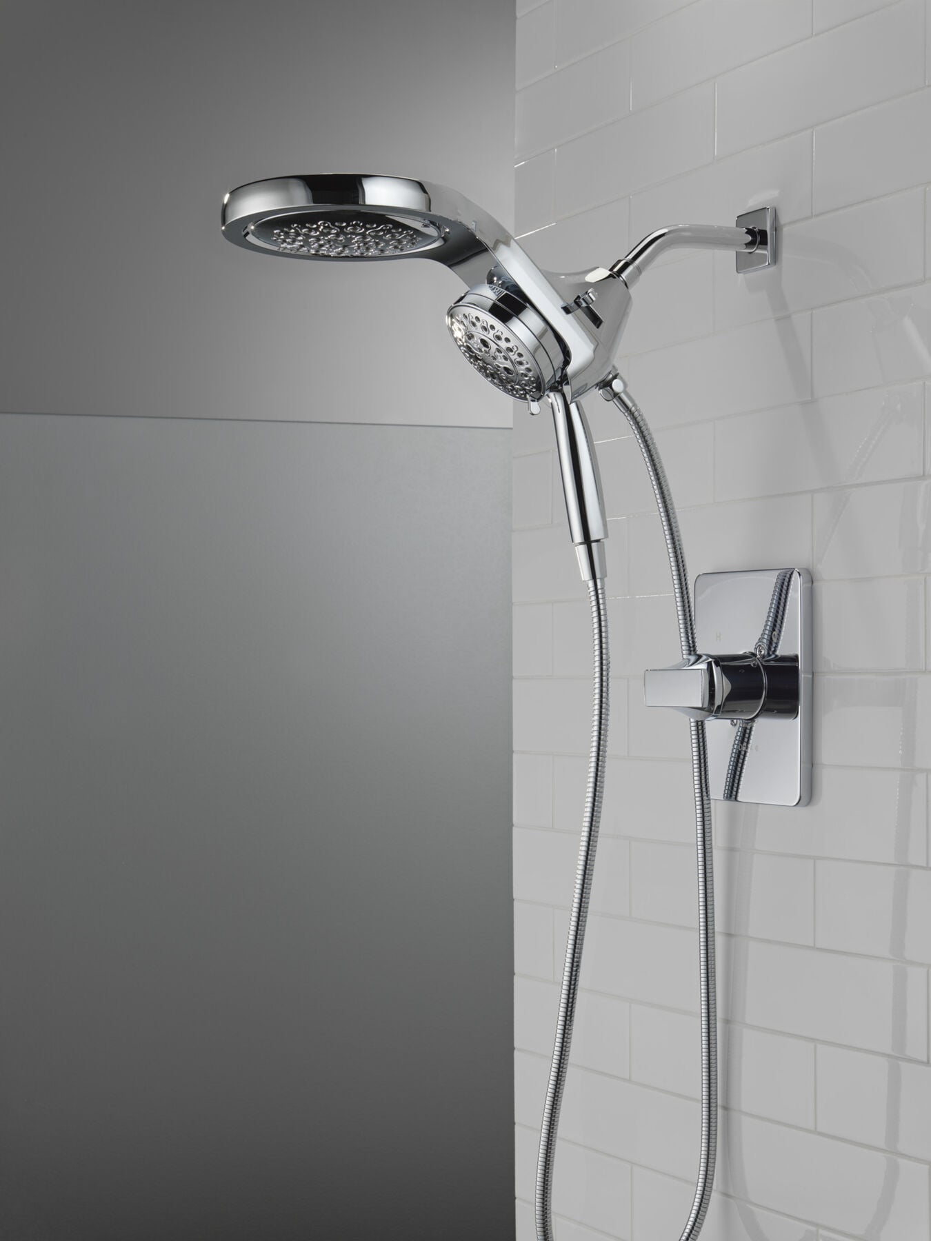 HydroRain&reg; H<sub>2</sub>Okinetic&reg; 5-Setting Two-in-One Shower Head